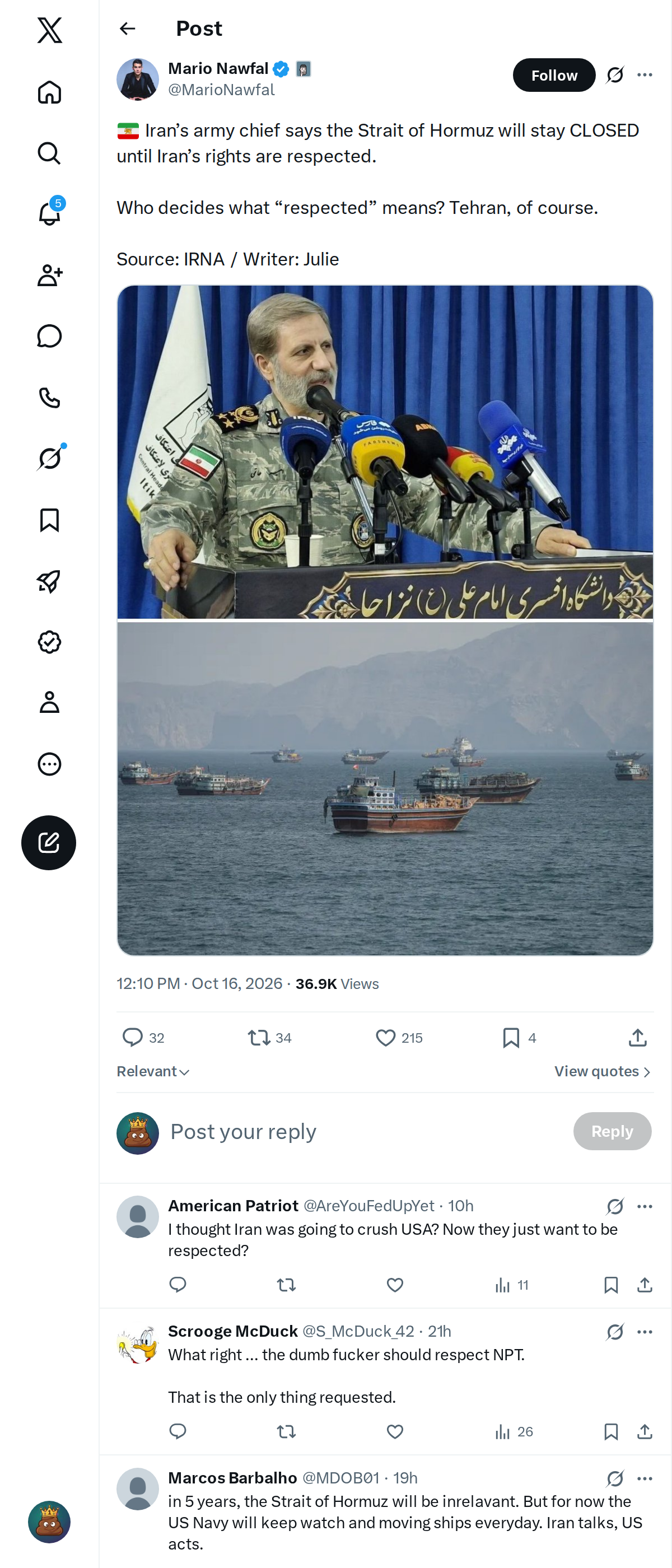 Snapshot 2 of @MarioNawfal's post from 2026-10-16