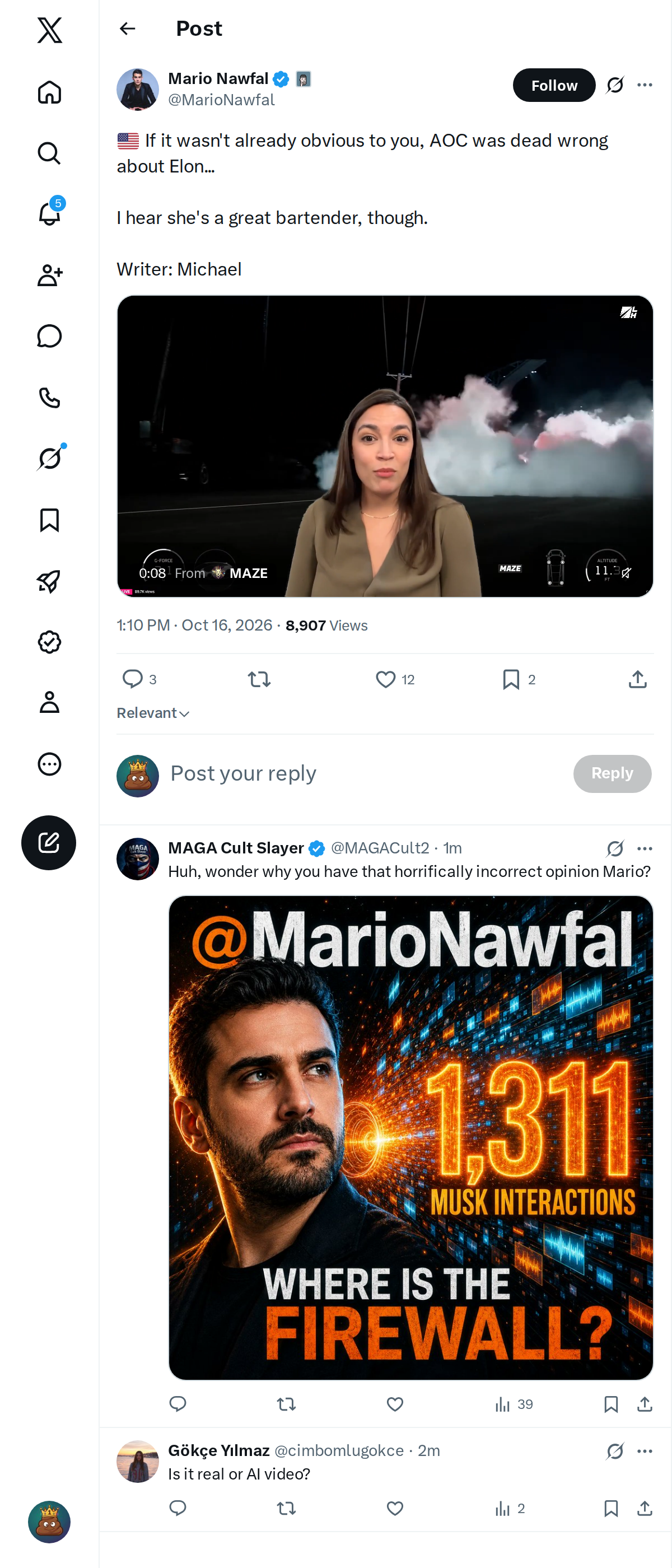 Snapshot 1 of @MarioNawfal's post from 2026-10-16