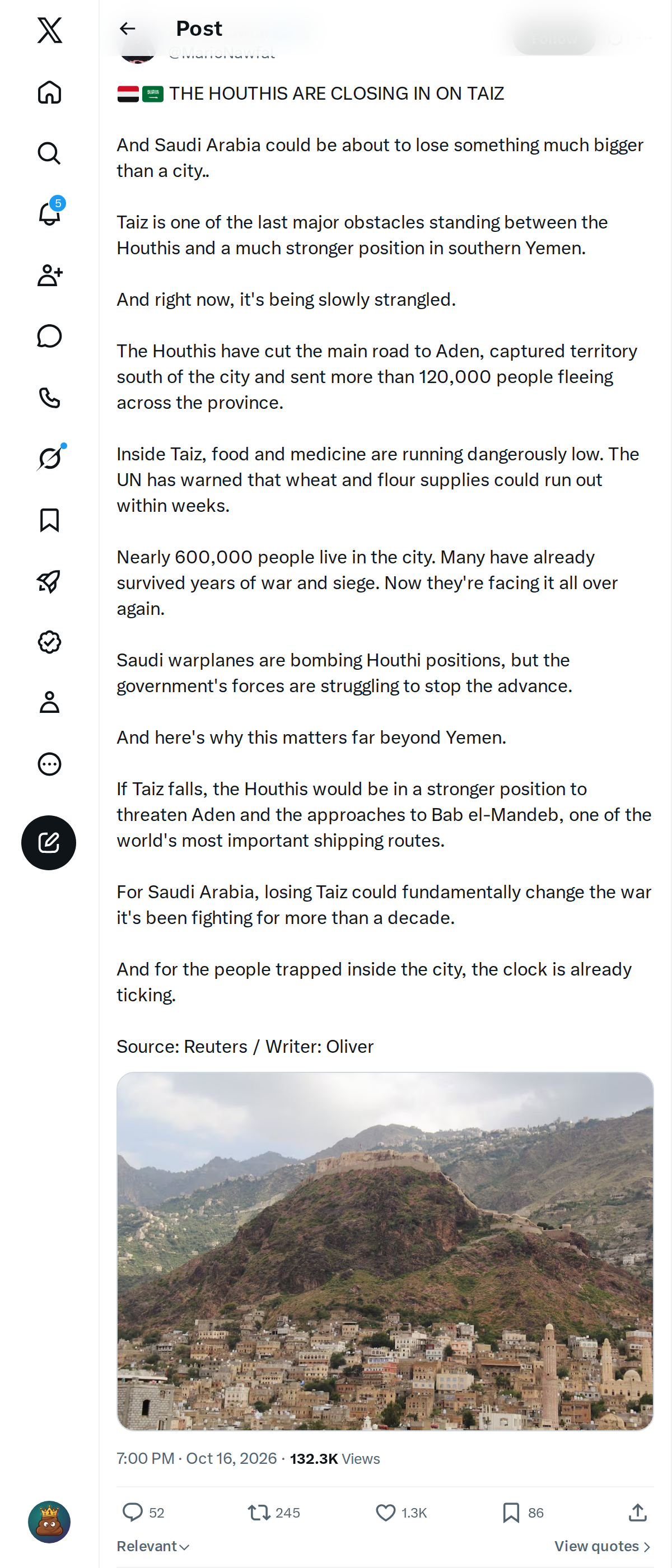 Snapshot 2 of @MarioNawfal's post from 2026-10-16