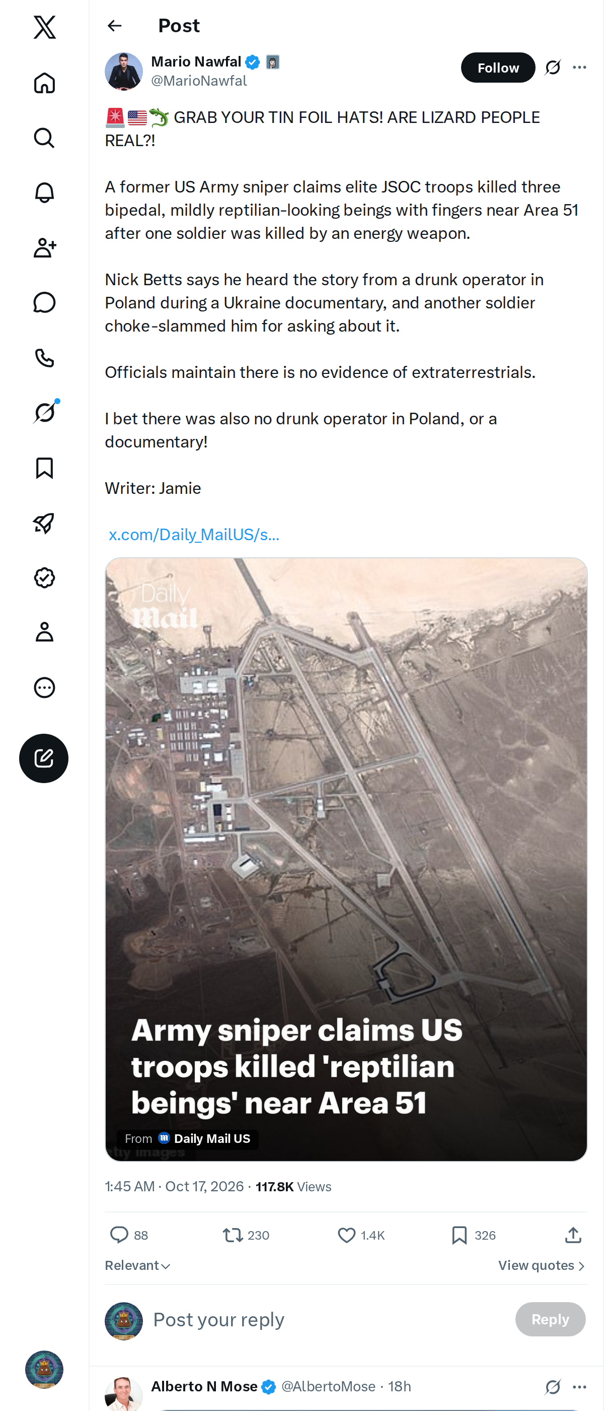 Snapshot 2 of @MarioNawfal's post from 2026-10-16