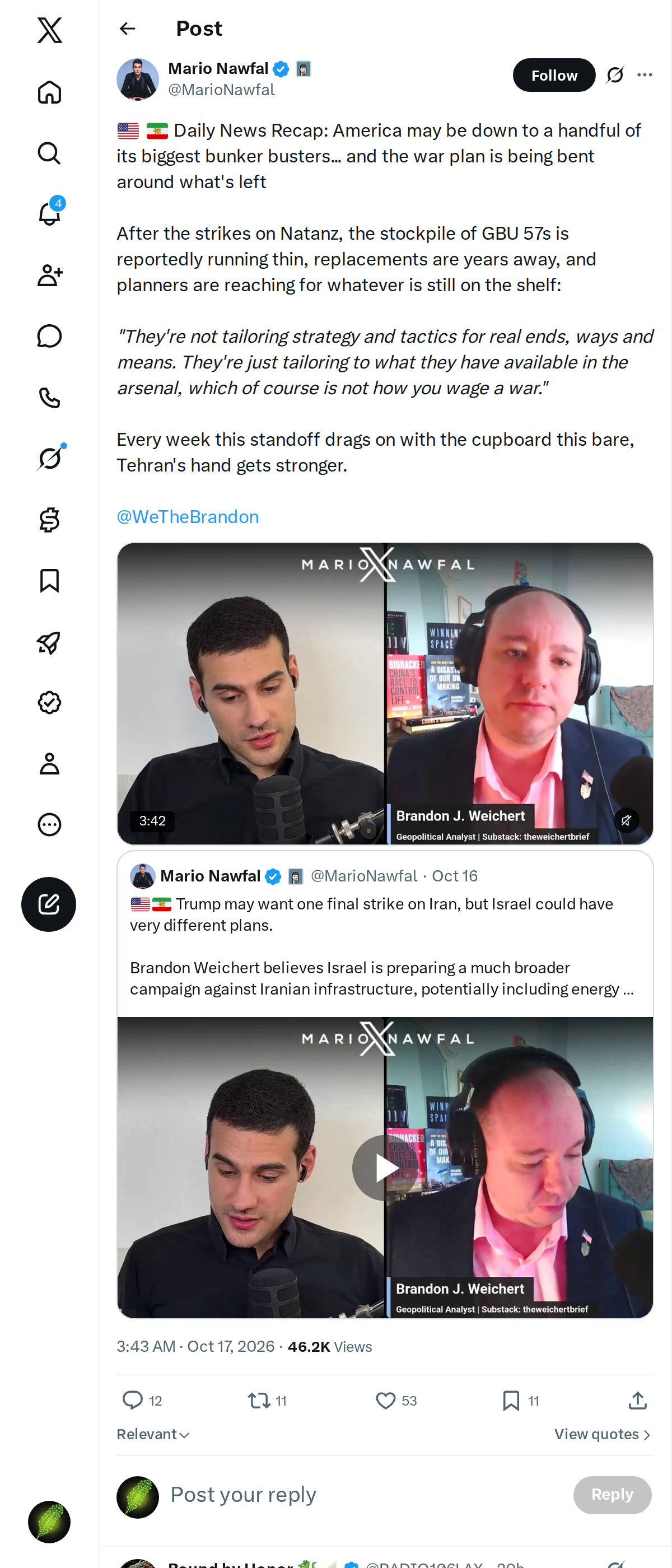 Snapshot 2 of @MarioNawfal's post from 2026-10-17