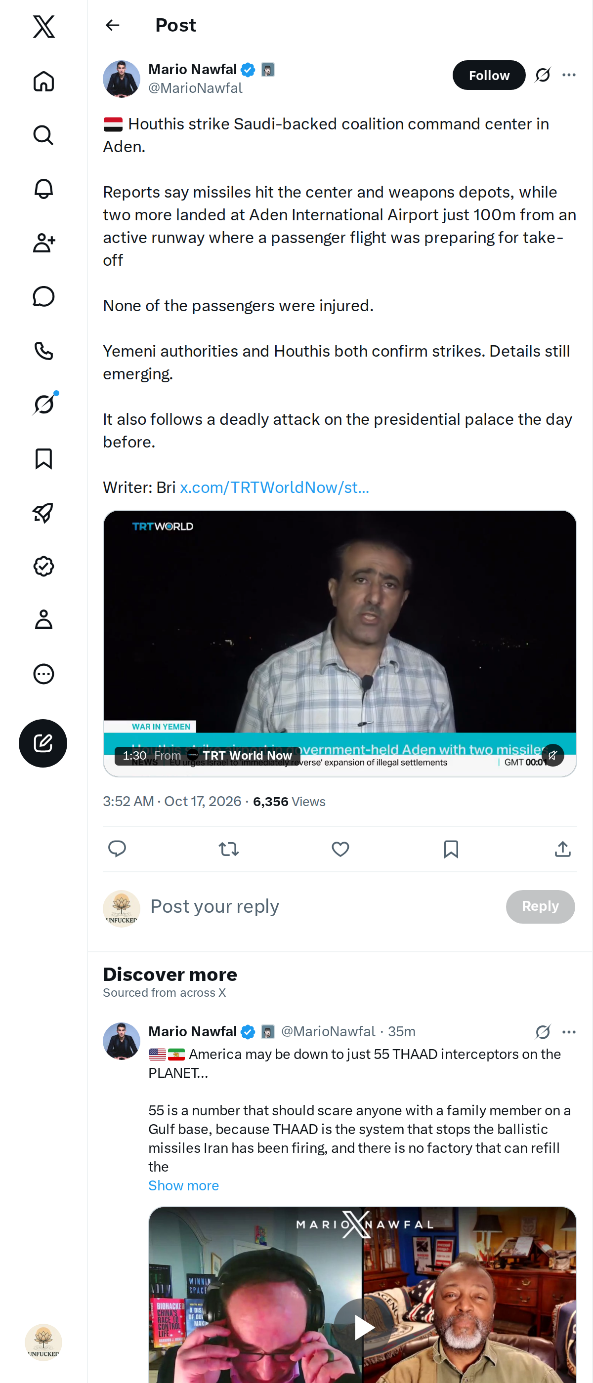 Snapshot 1 of @MarioNawfal's post from 2026-10-17