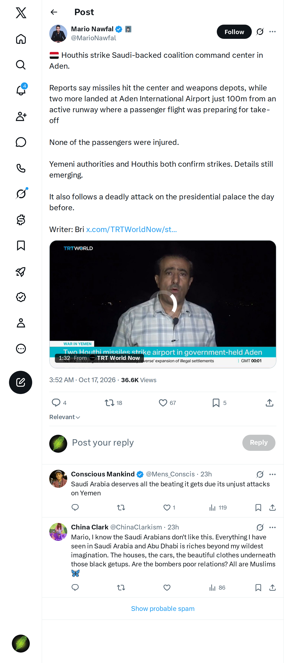 Snapshot 2 of @MarioNawfal's post from 2026-10-17