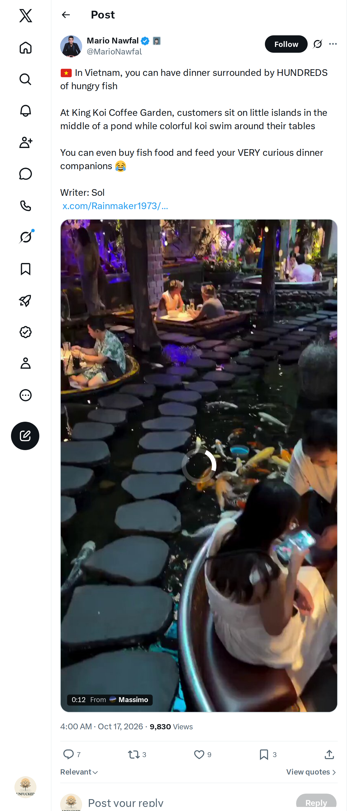 Snapshot 1 of @MarioNawfal's post from 2026-10-17