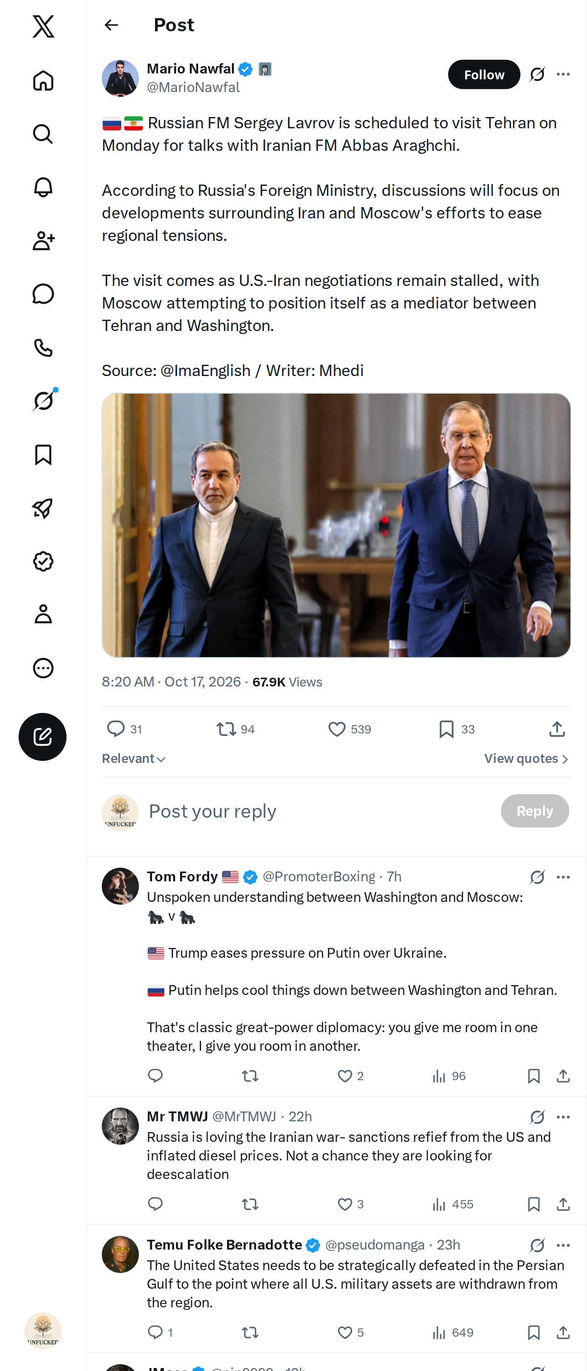 Snapshot 2 of @MarioNawfal's post from 2026-10-17