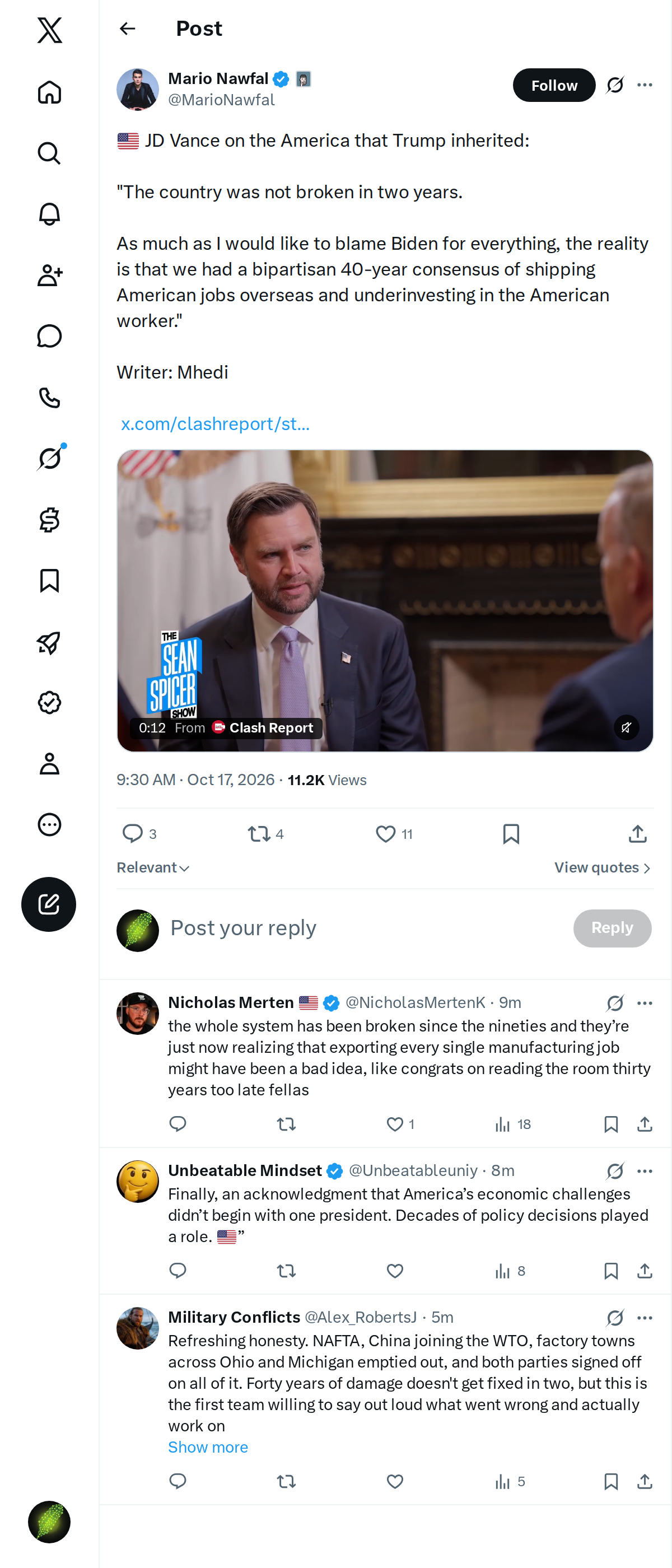 Snapshot 1 of @MarioNawfal's post from 2026-10-17