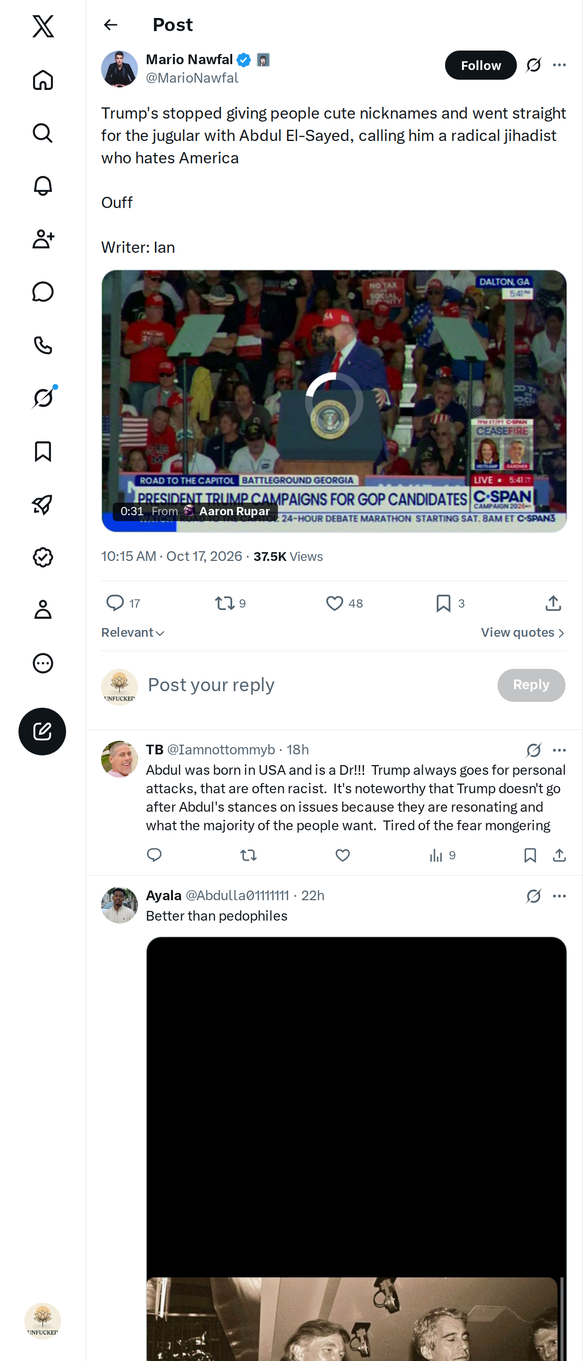 Snapshot 2 of @MarioNawfal's post from 2026-10-17