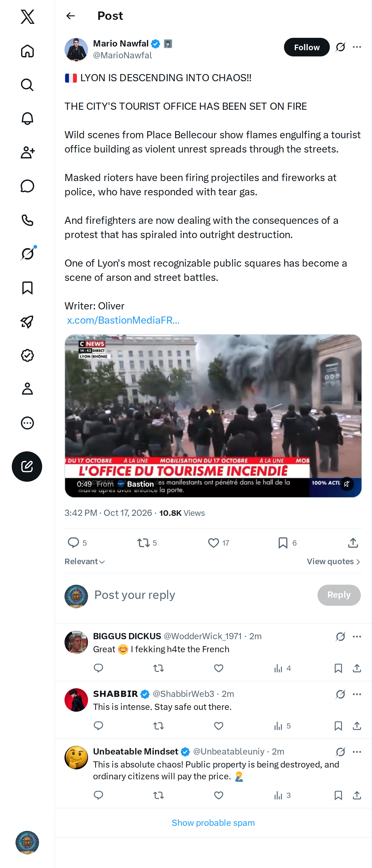 Snapshot 1 of @MarioNawfal's post from 2026-10-17