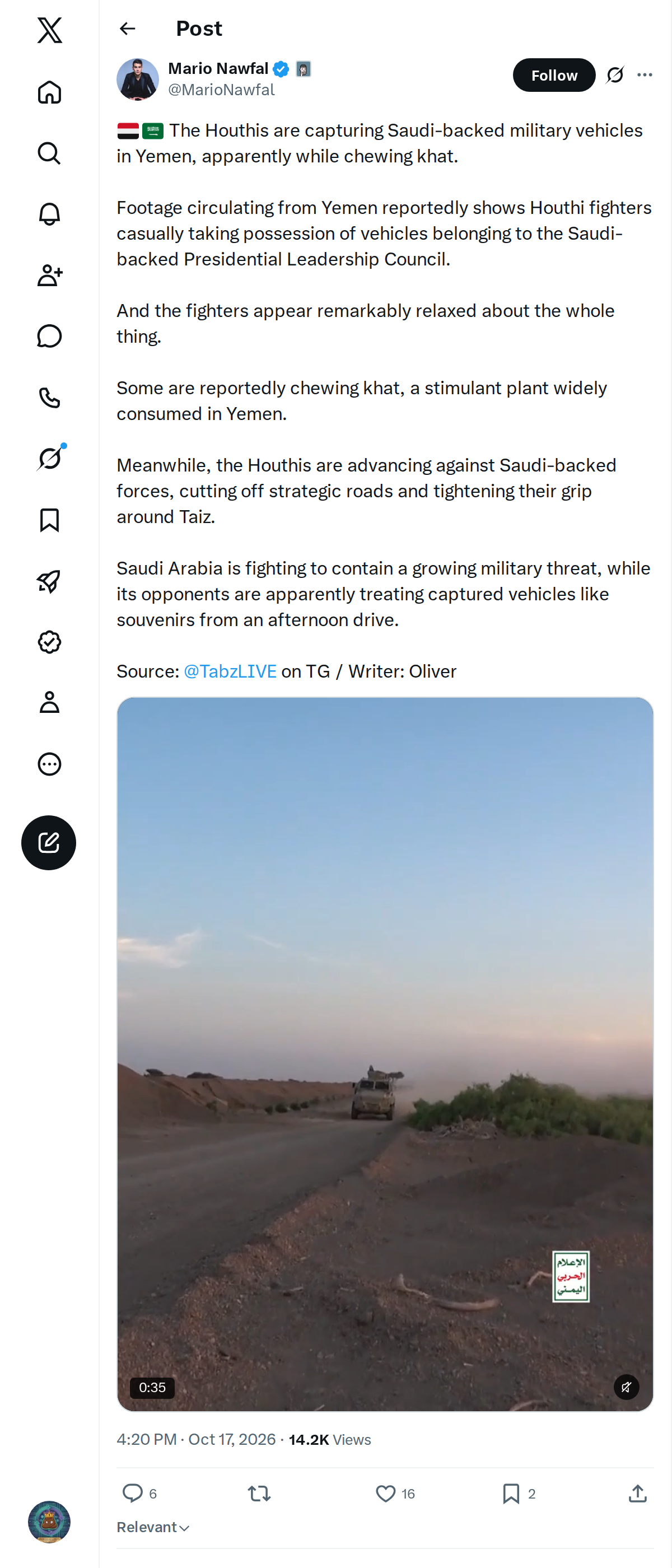 Snapshot 1 of @MarioNawfal's post from 2026-10-17