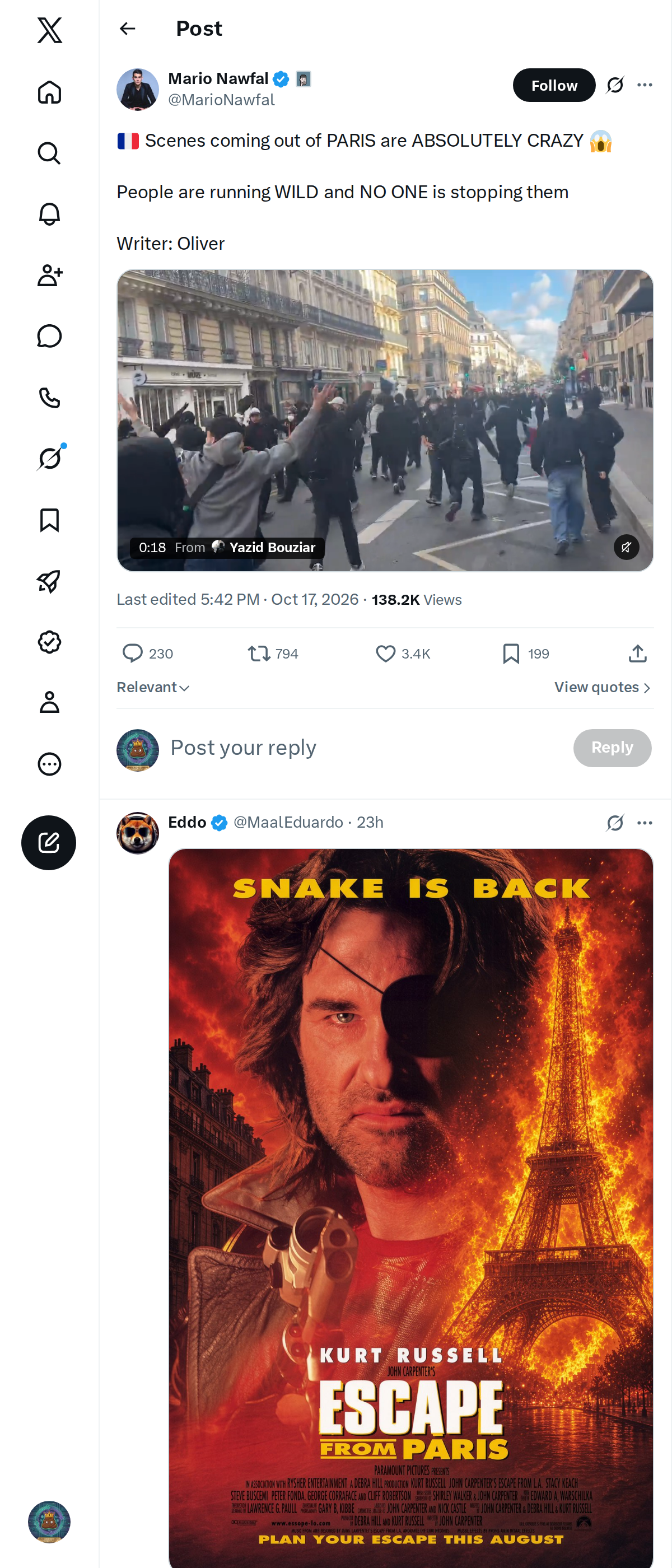 Snapshot 2 of @MarioNawfal's post from 2026-10-17