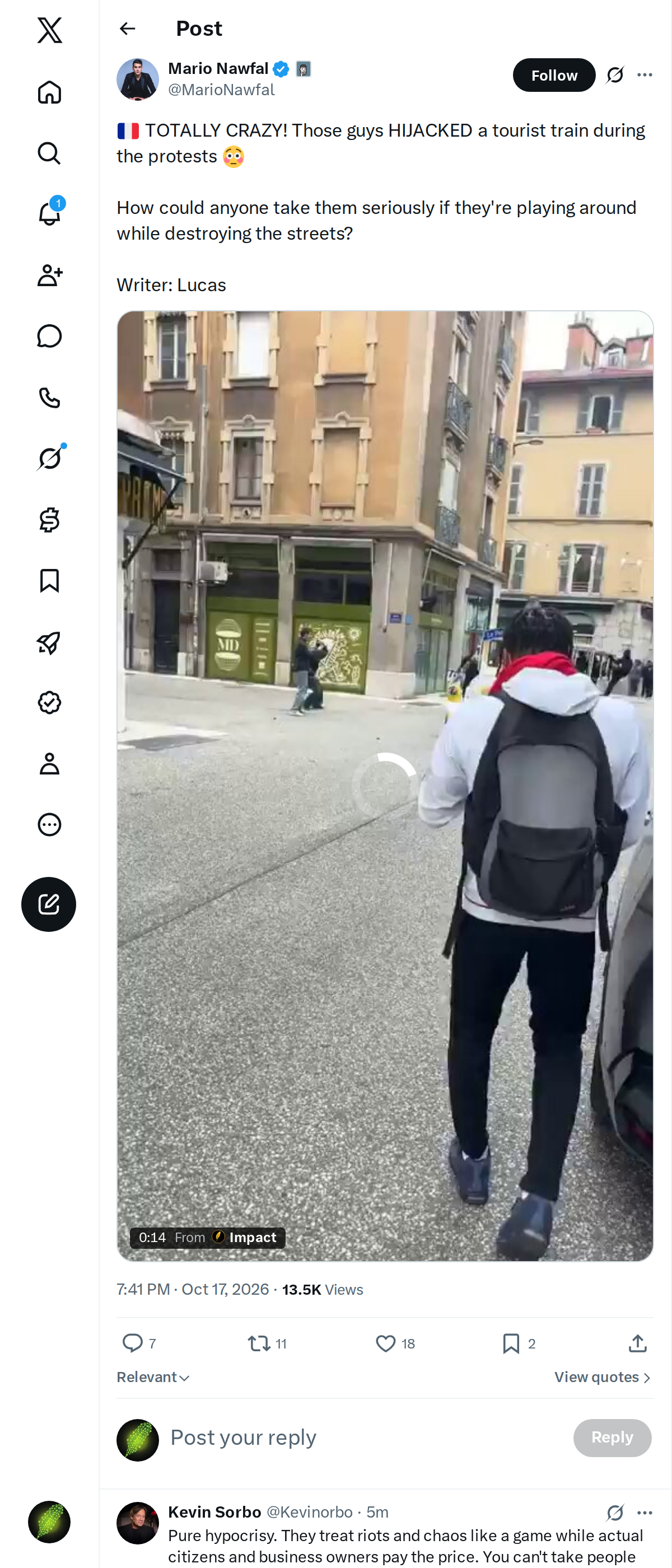 Snapshot 1 of @MarioNawfal's post from 2026-10-17