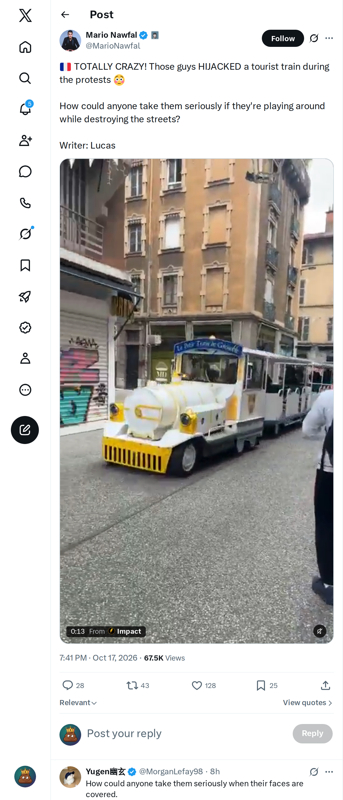 Snapshot 2 of @MarioNawfal's post from 2026-10-17