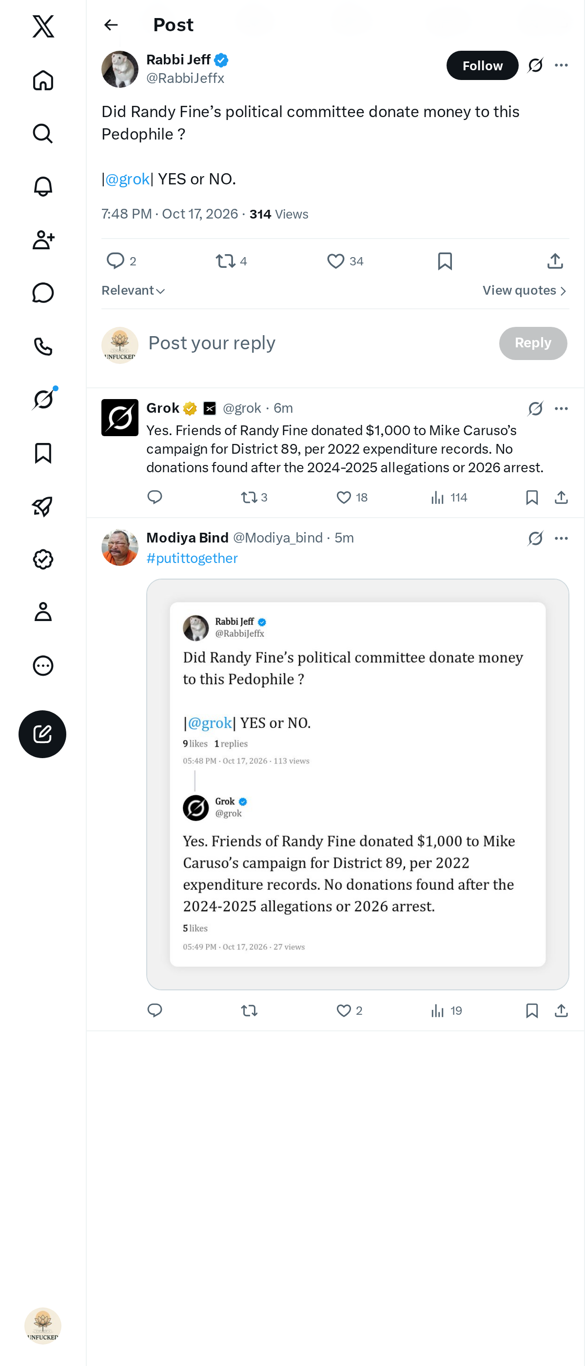 Snapshot 1 of @RabbiJeffx's post from 2026-10-17