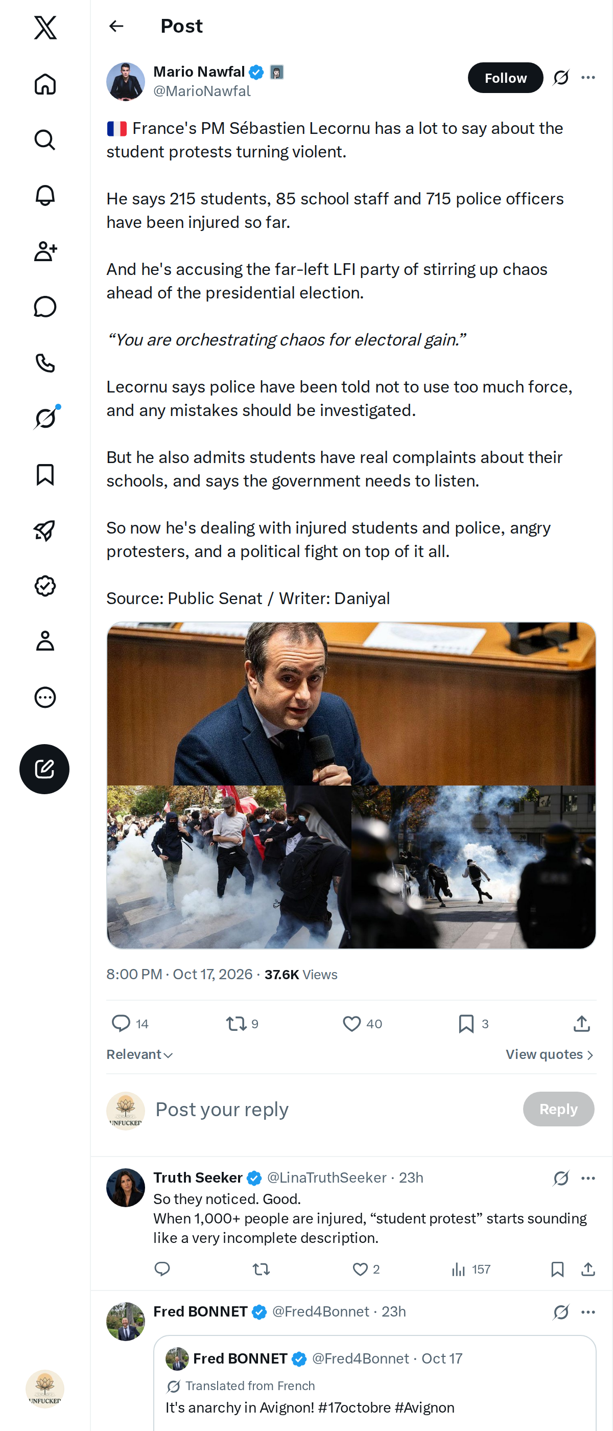 Snapshot 2 of @MarioNawfal's post from 2026-10-17