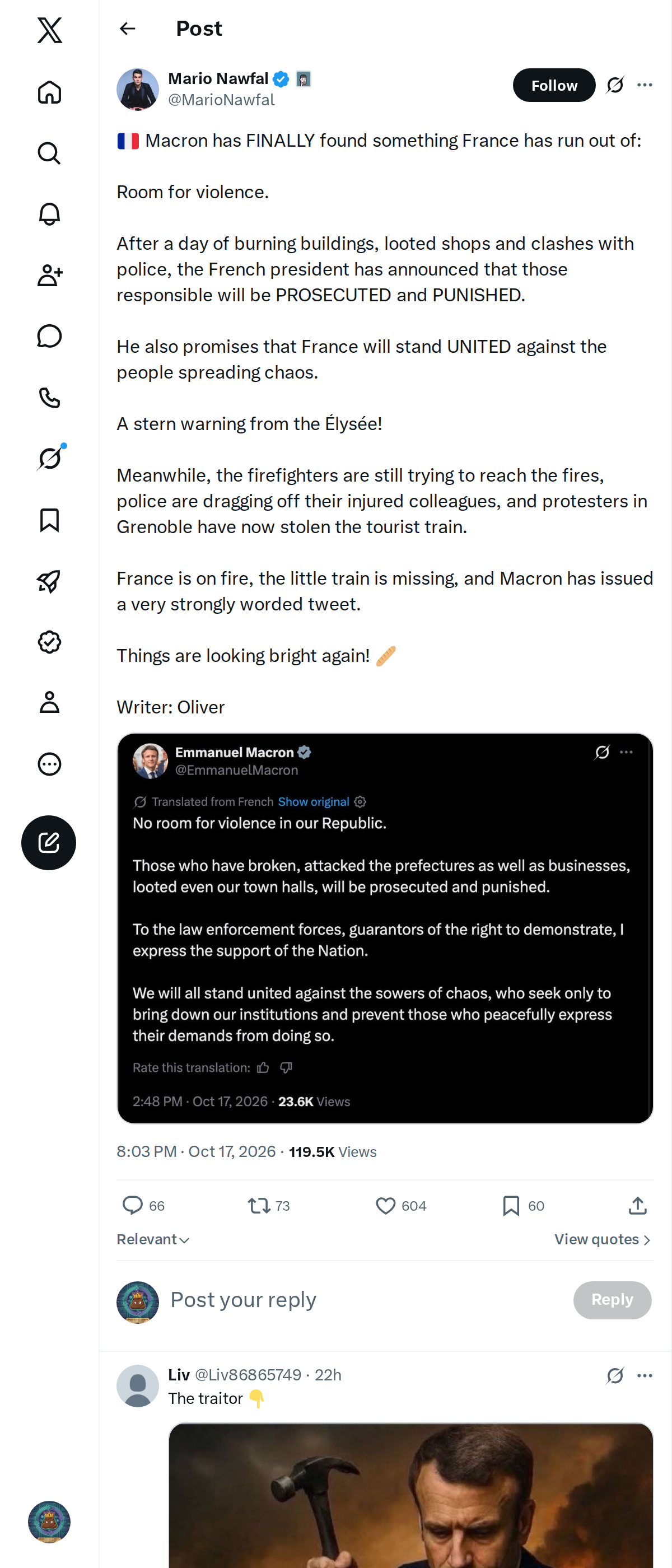 Snapshot 2 of @MarioNawfal's post from 2026-10-17