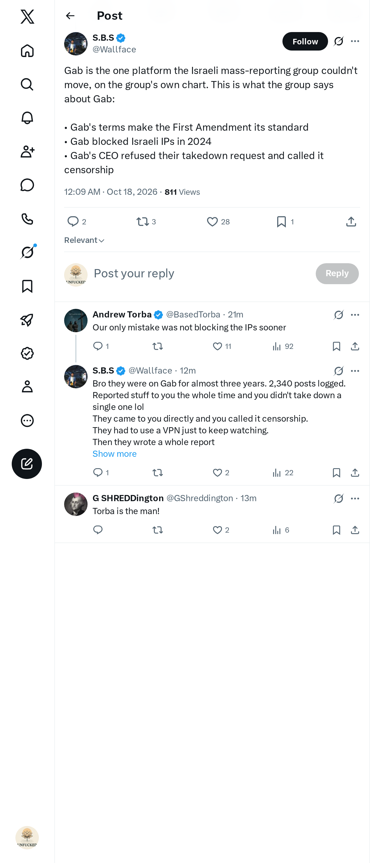 Snapshot 1 of @Wallface's post from 2026-10-17