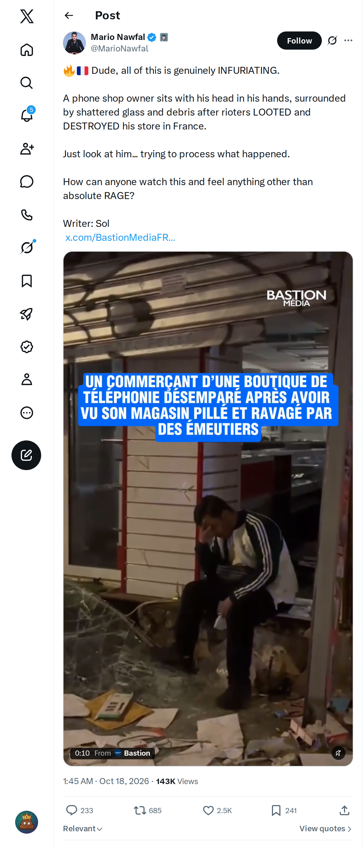 Snapshot 2 of @MarioNawfal's post from 2026-10-17