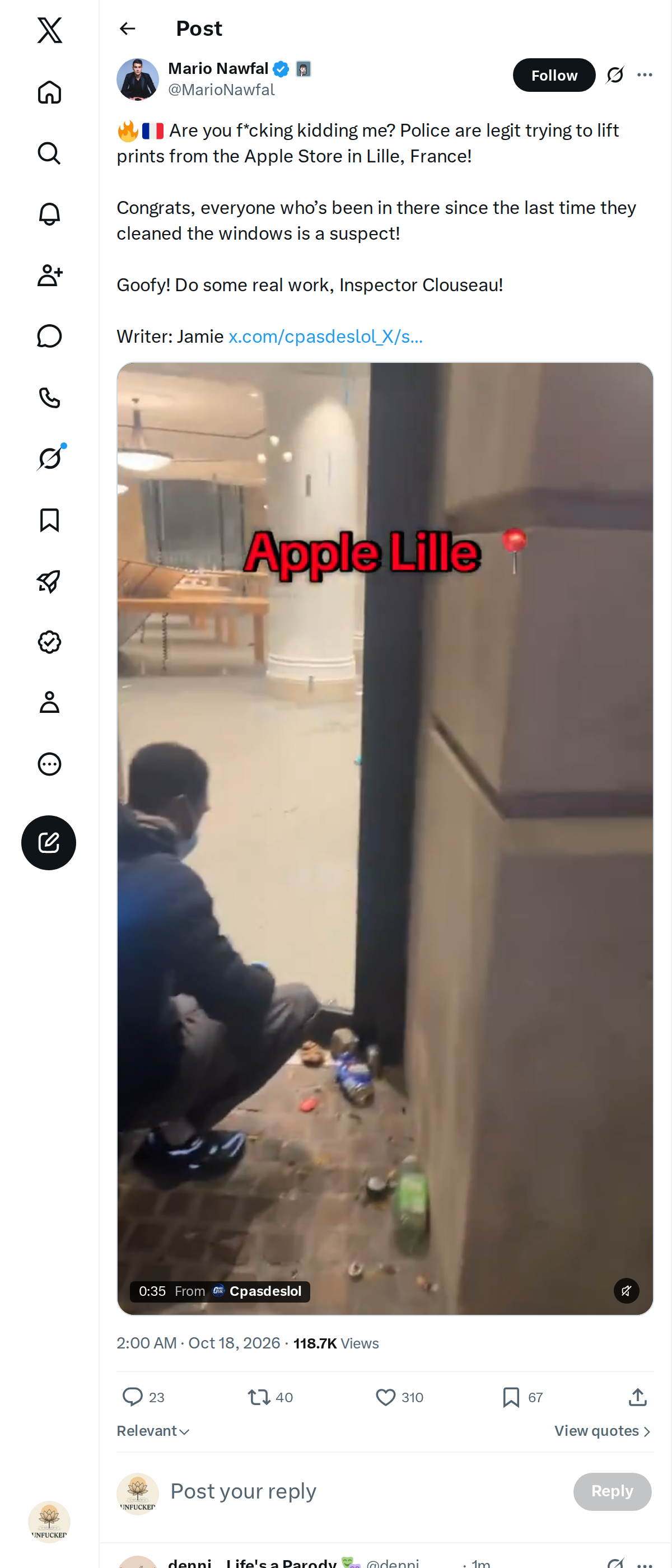 Snapshot 2 of @MarioNawfal's post from 2026-10-18