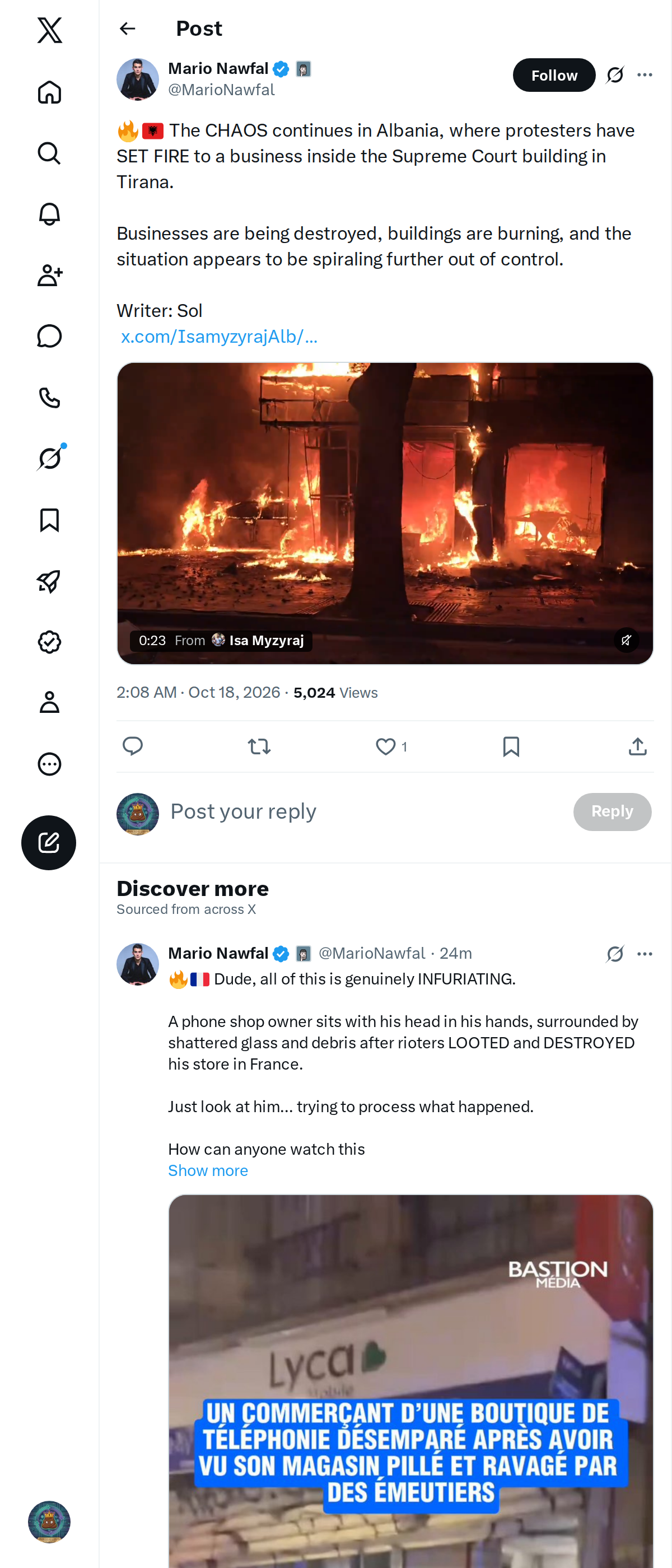 Snapshot 1 of @MarioNawfal's post from 2026-10-18