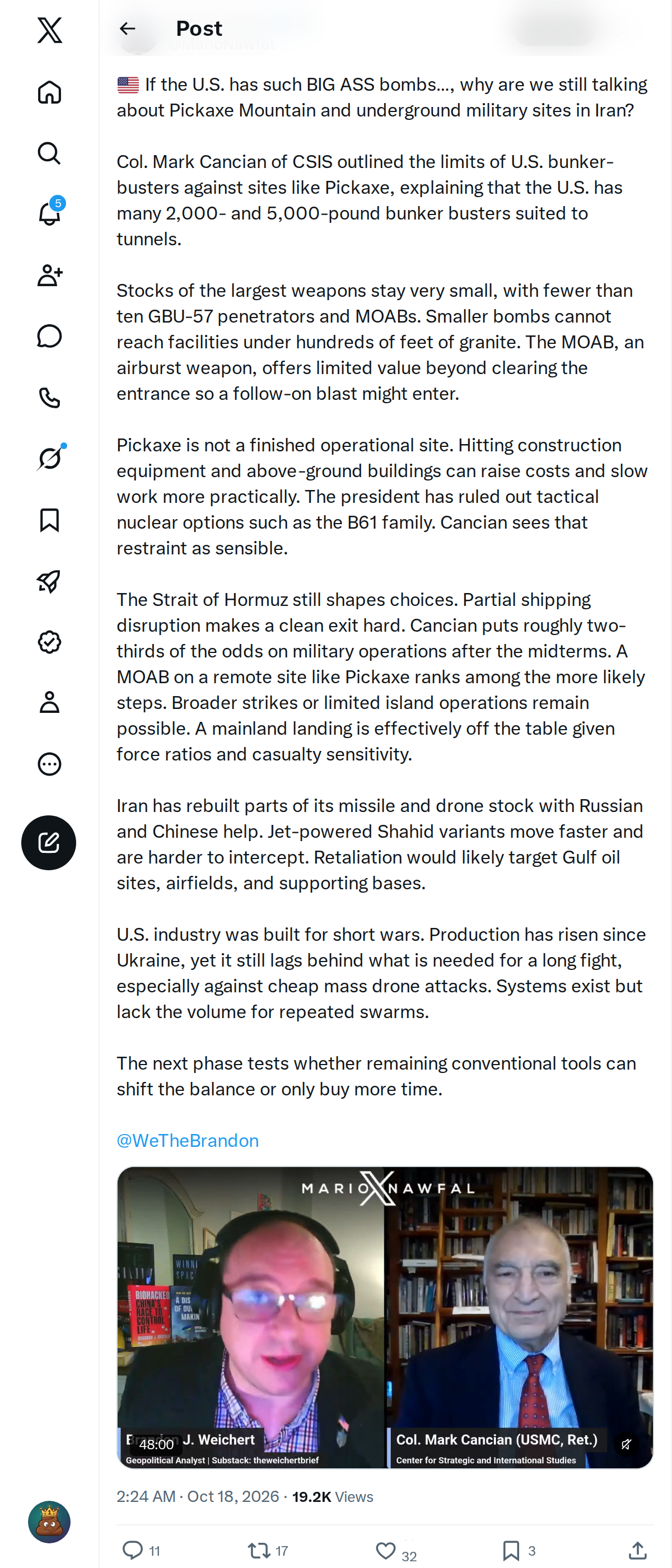 Snapshot 1 of @MarioNawfal's post from 2026-10-18