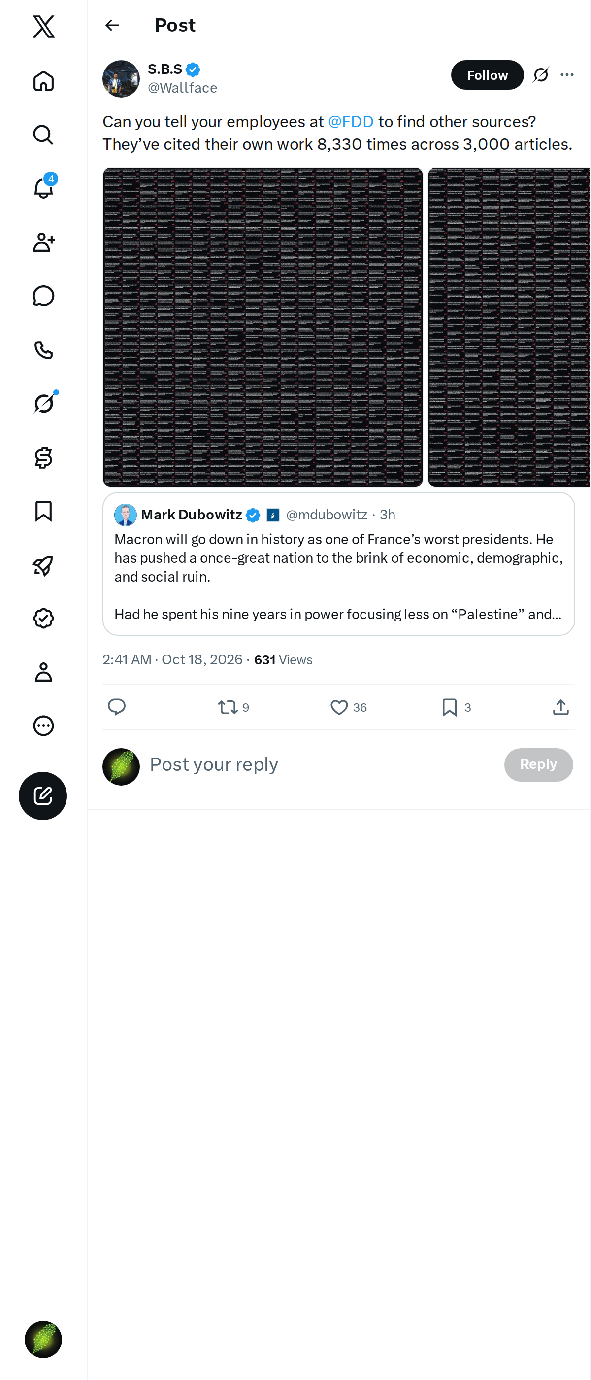 Snapshot 1 of @Wallface's post from 2026-10-18