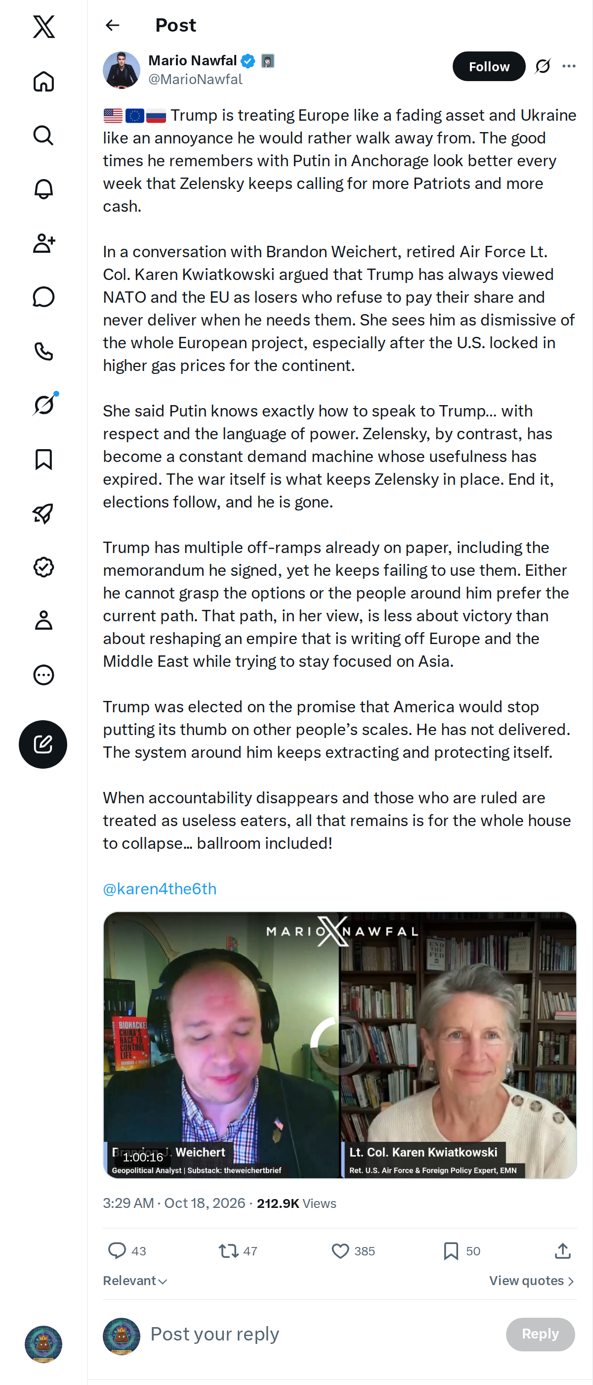 Snapshot 2 of @MarioNawfal's post from 2026-10-18