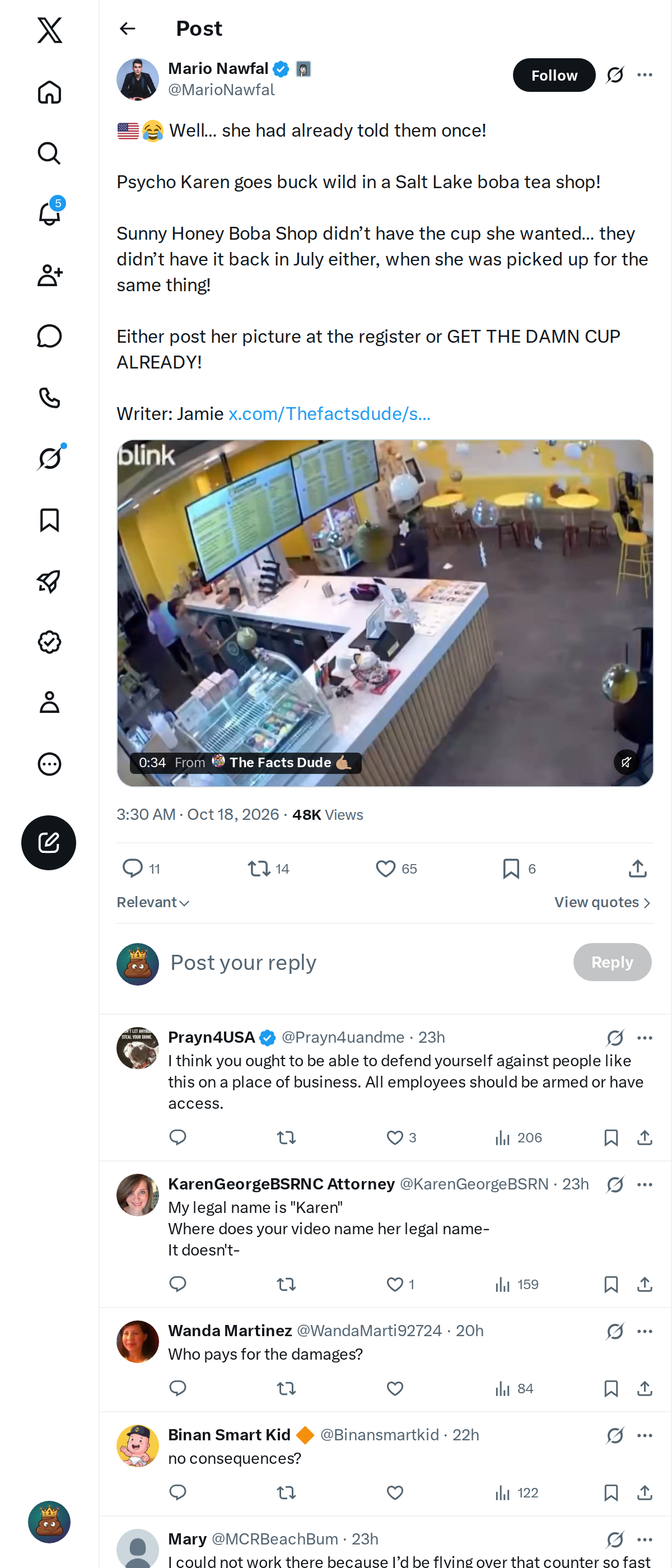 Snapshot 2 of @MarioNawfal's post from 2026-10-18
