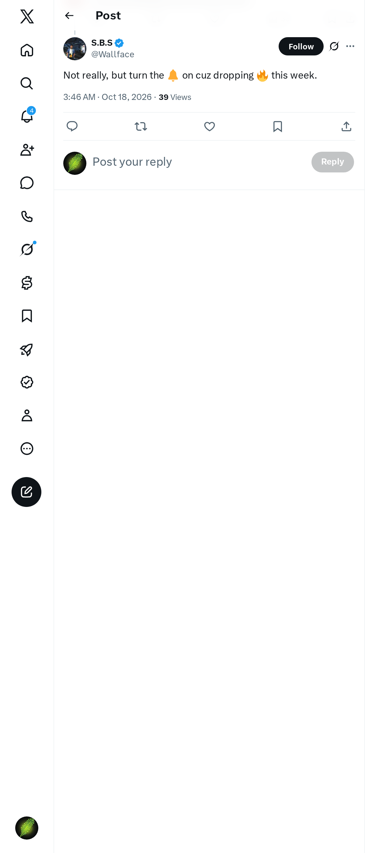 Snapshot 1 of @Wallface's post from 2026-10-18