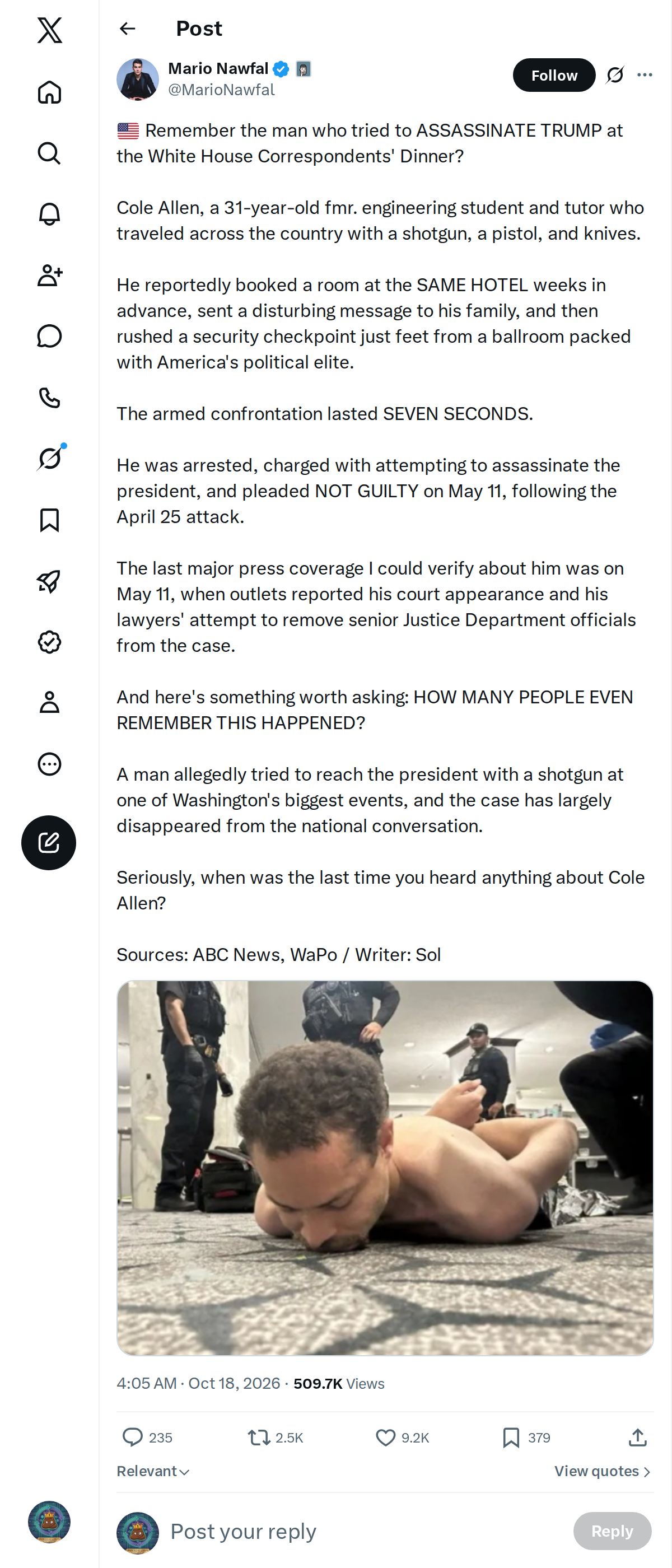 Snapshot 2 of @MarioNawfal's post from 2026-10-18