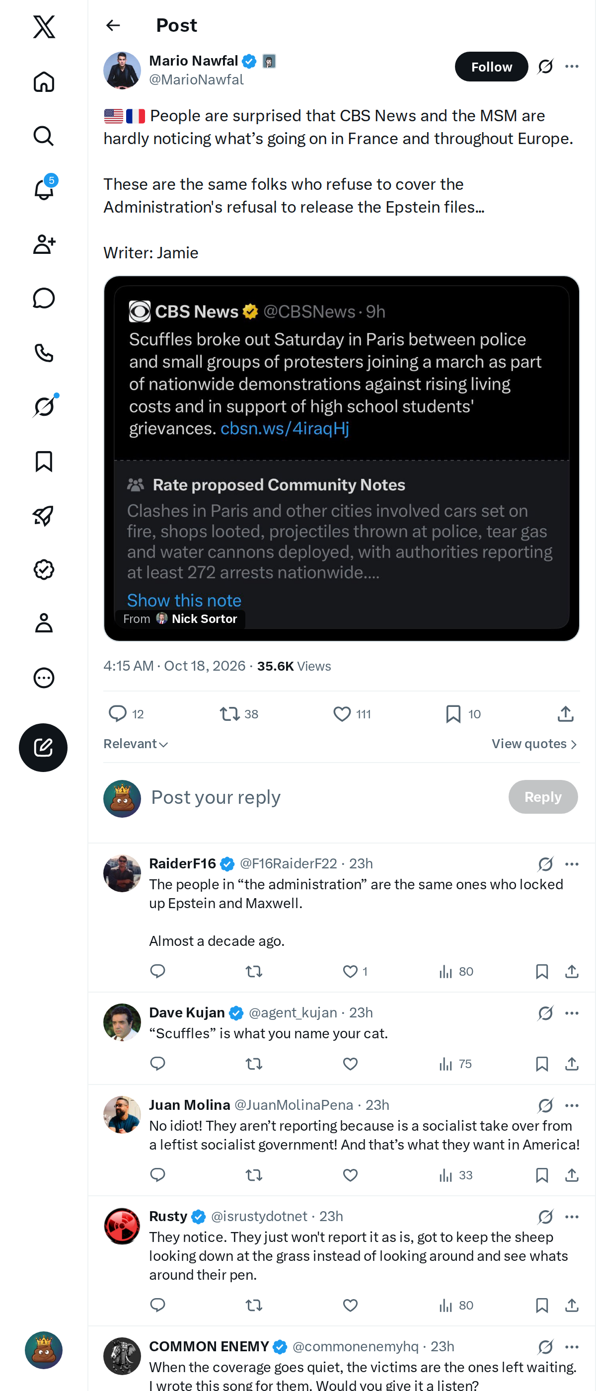 Snapshot 2 of @MarioNawfal's post from 2026-10-18