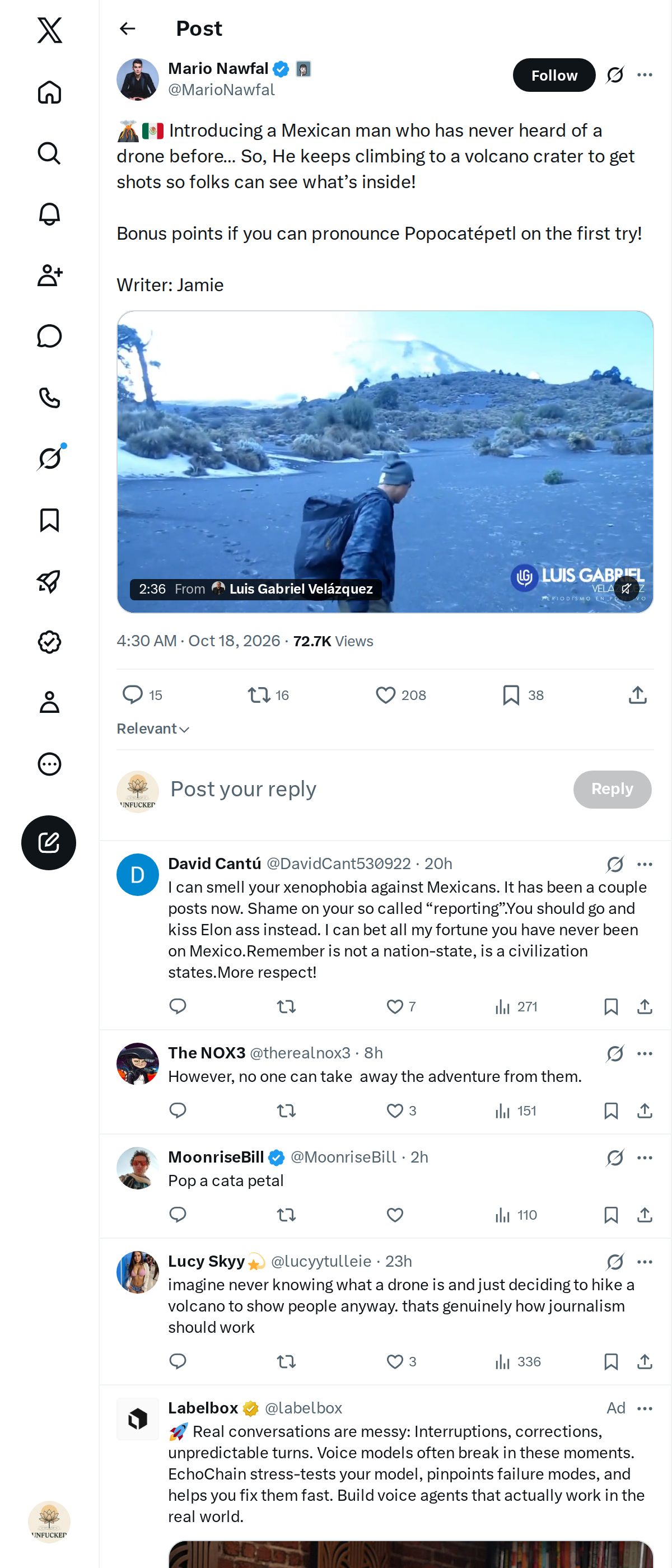 Snapshot 2 of @MarioNawfal's post from 2026-10-18