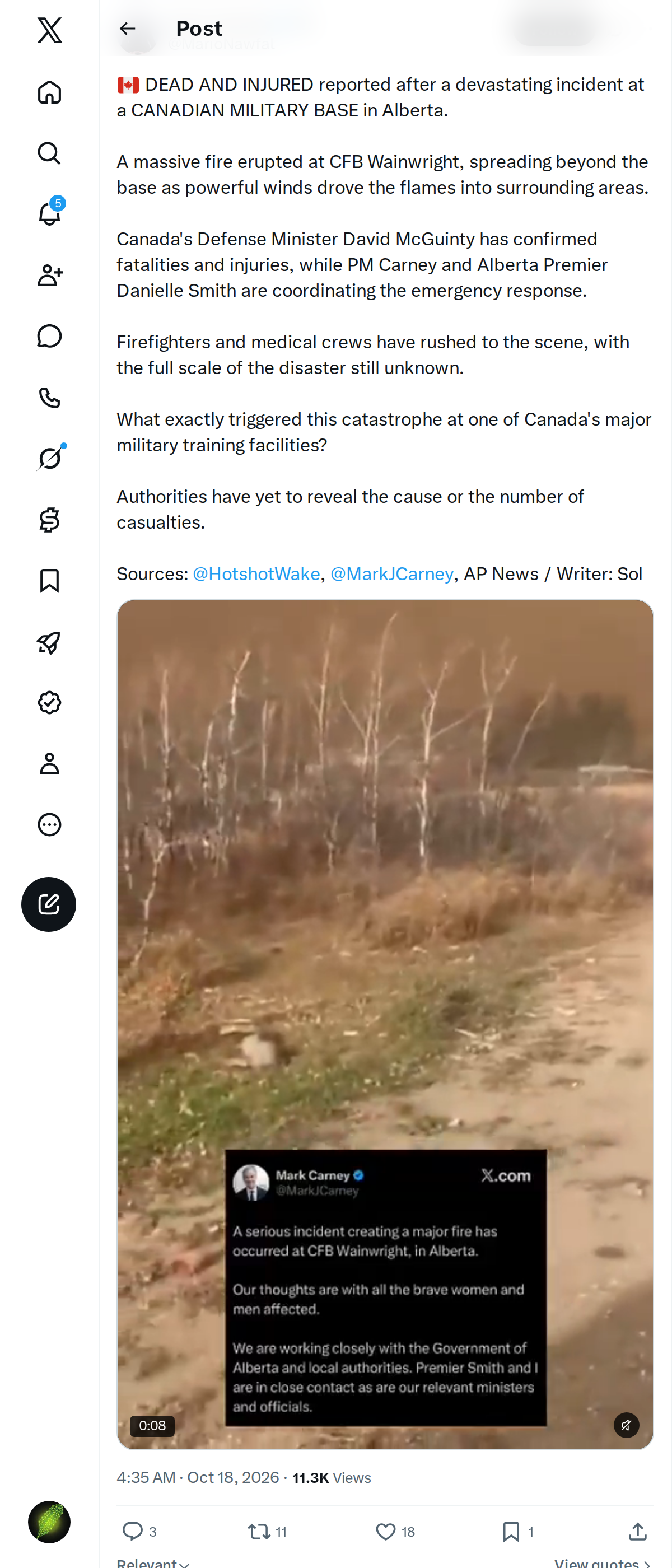 Snapshot 1 of @MarioNawfal's post from 2026-10-18