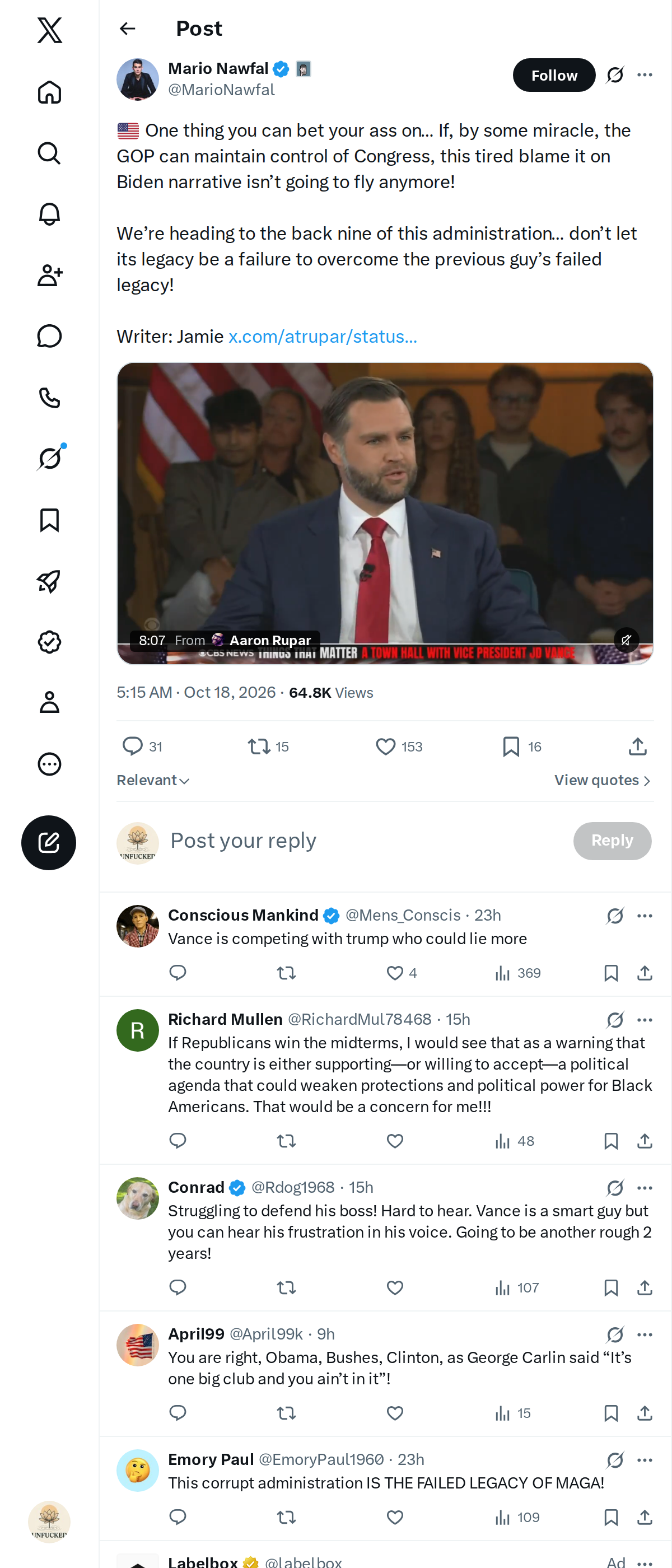 Snapshot 2 of @MarioNawfal's post from 2026-10-18