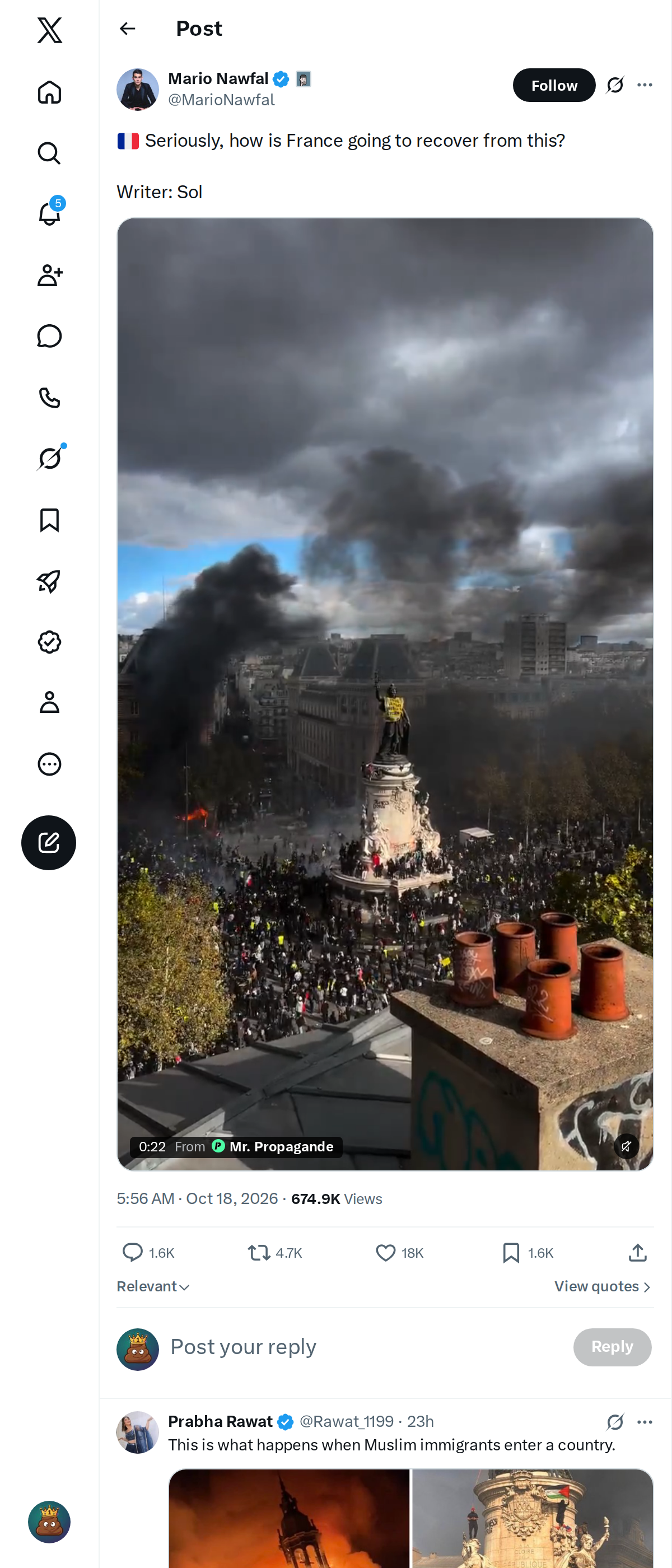 Snapshot 2 of @MarioNawfal's post from 2026-10-18