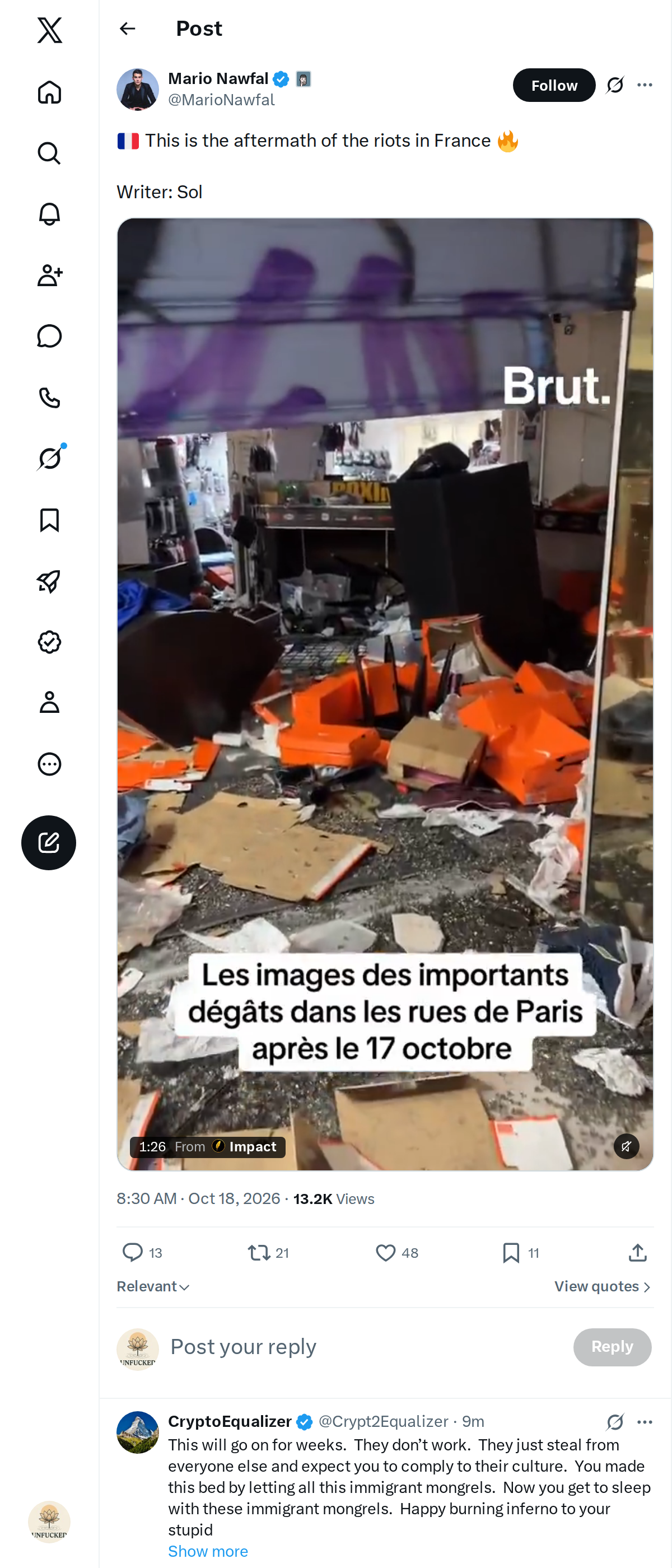 Snapshot 1 of @MarioNawfal's post from 2026-10-18