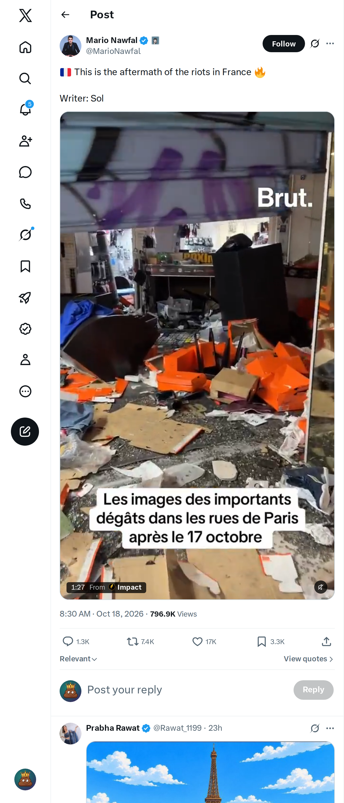 Snapshot 2 of @MarioNawfal's post from 2026-10-18