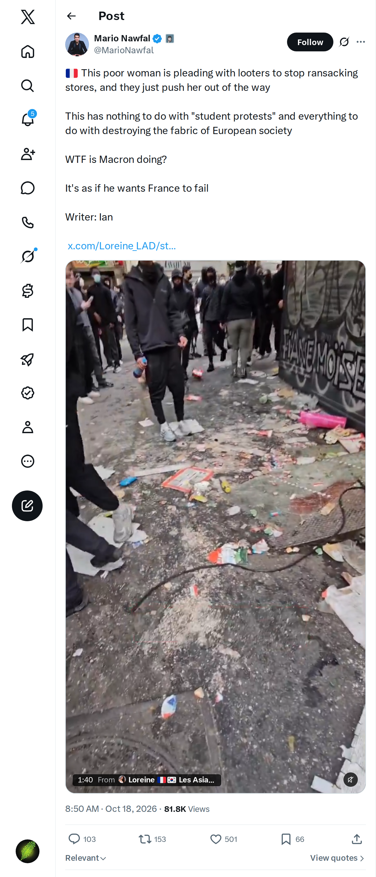 Snapshot 2 of @MarioNawfal's post from 2026-10-18