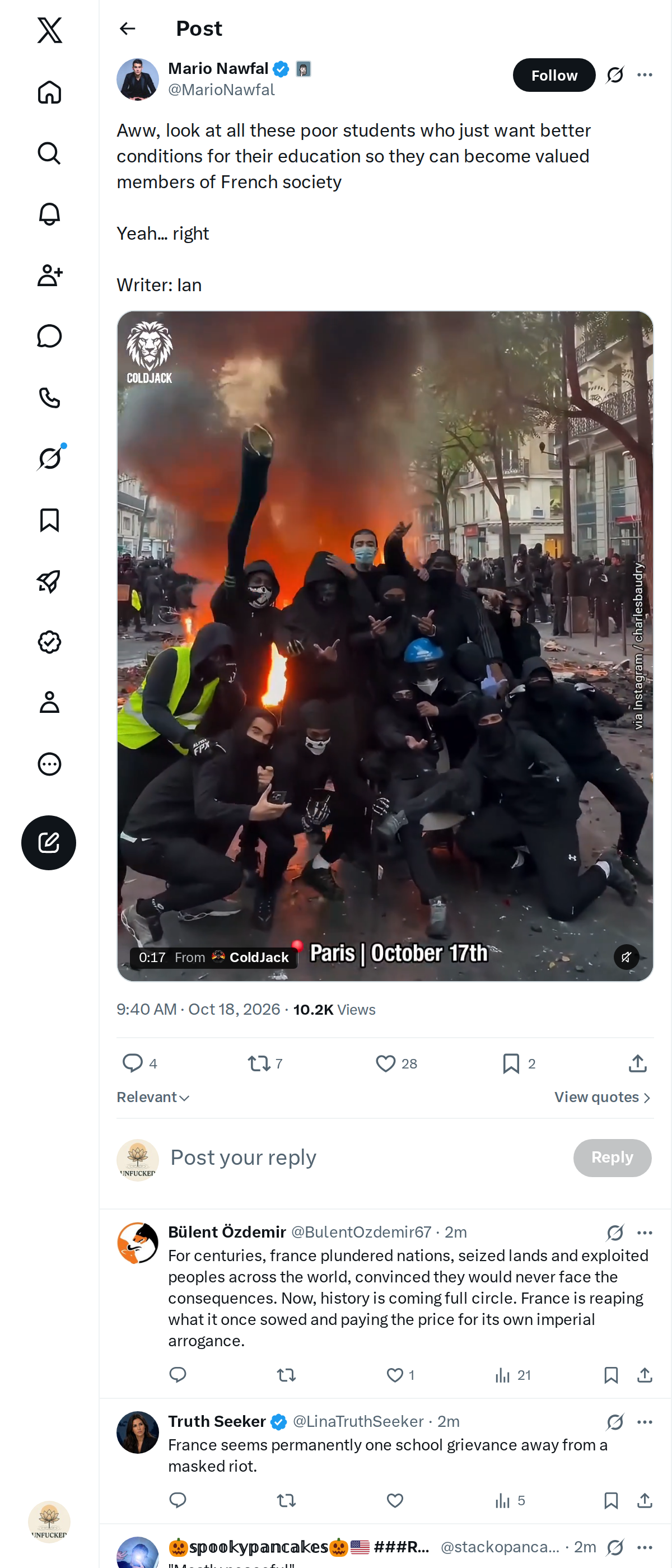 Snapshot 1 of @MarioNawfal's post from 2026-10-18