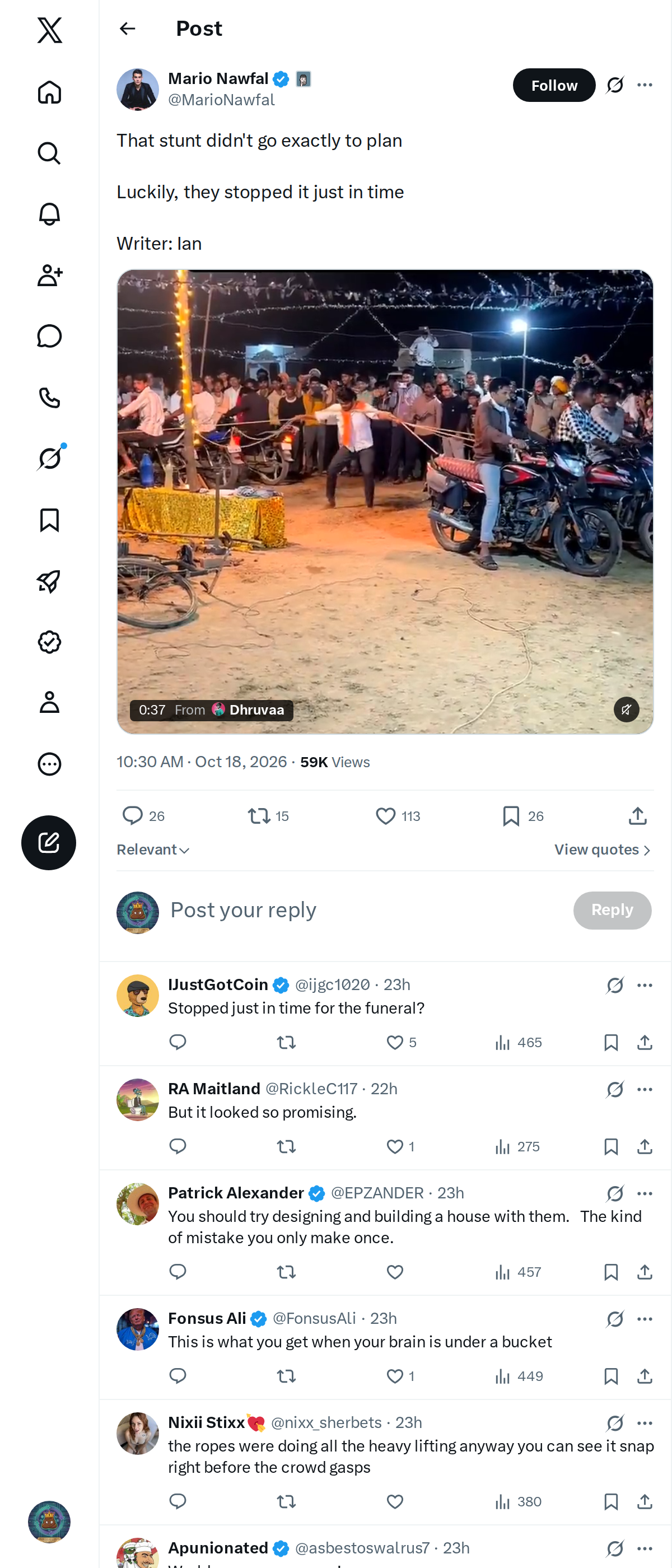 Snapshot 2 of @MarioNawfal's post from 2026-10-18