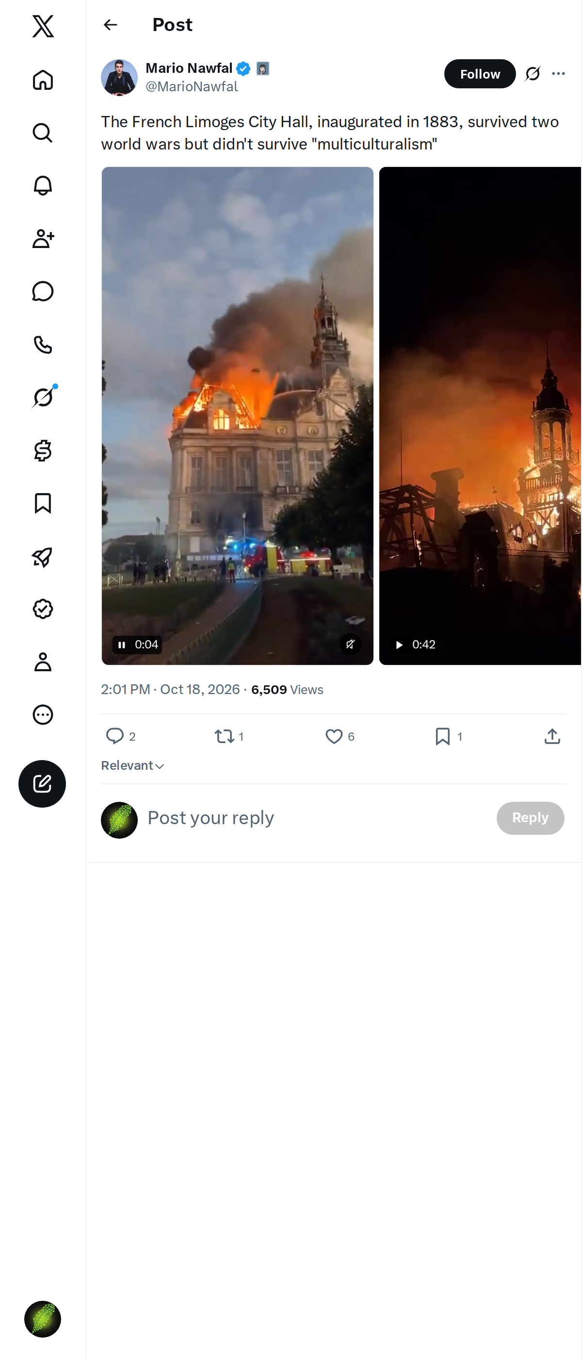 Snapshot 1 of @MarioNawfal's post from 2026-10-18