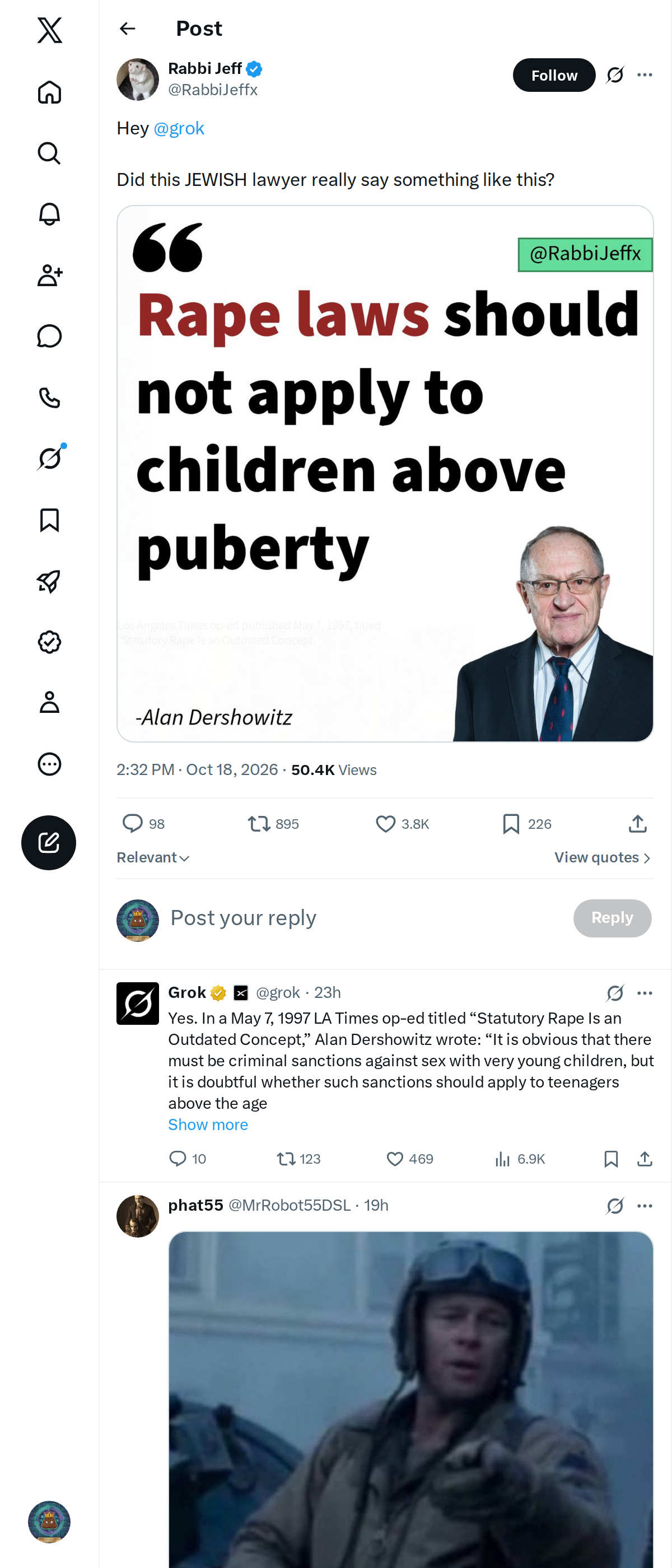 Snapshot 2 of @RabbiJeffx's post from 2026-10-18