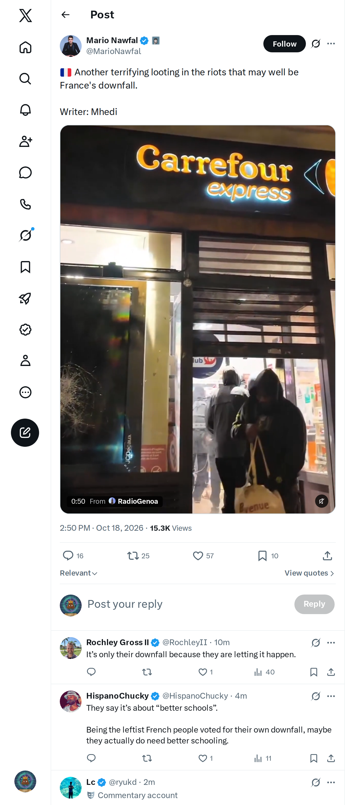 Snapshot 1 of @MarioNawfal's post from 2026-10-18
