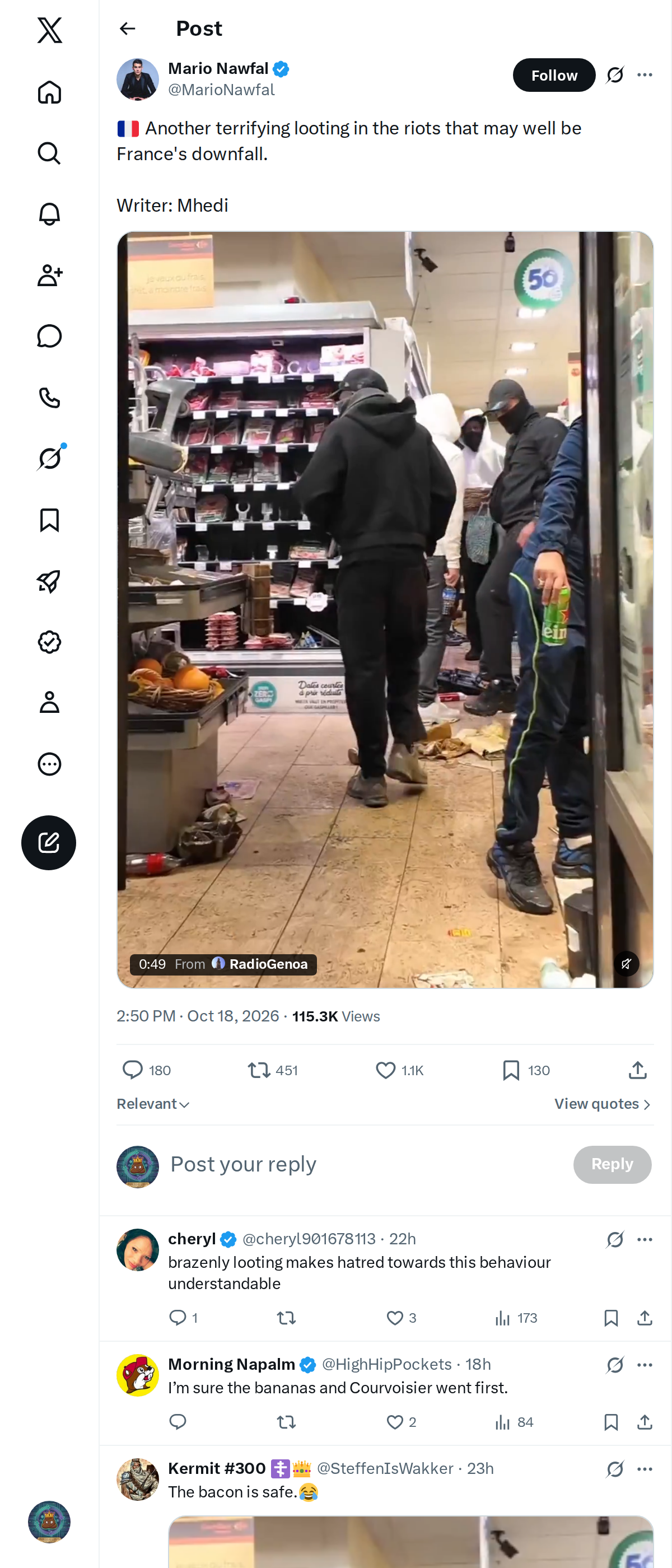 Snapshot 2 of @MarioNawfal's post from 2026-10-18
