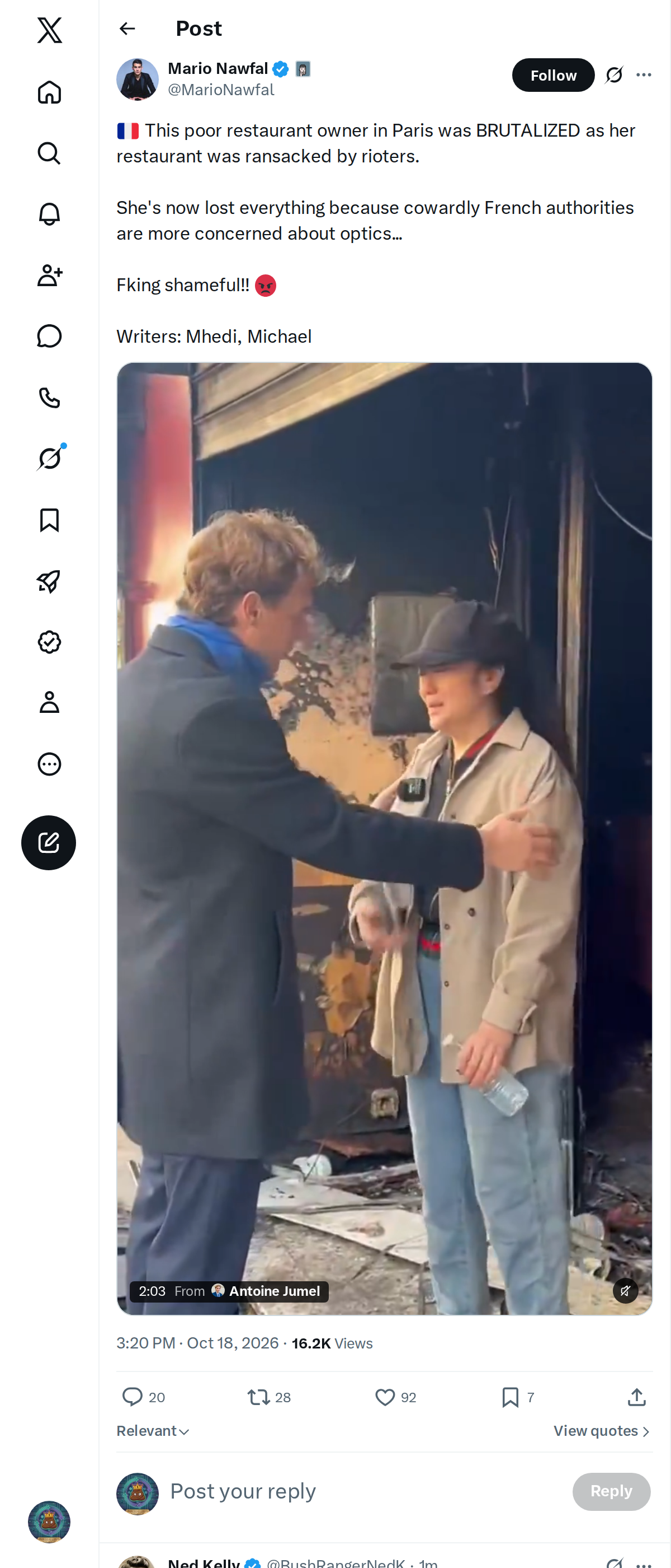 Snapshot 1 of @MarioNawfal's post from 2026-10-18