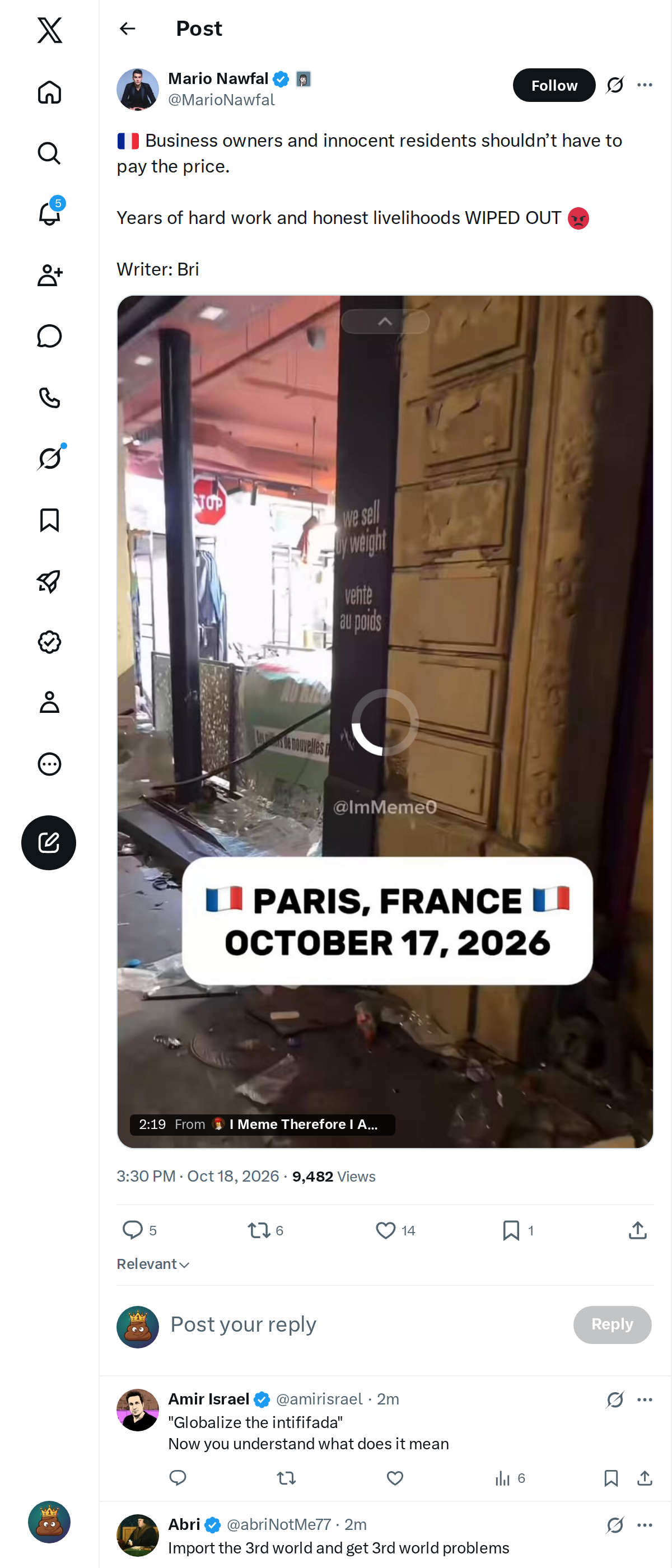 Snapshot 1 of @MarioNawfal's post from 2026-10-18