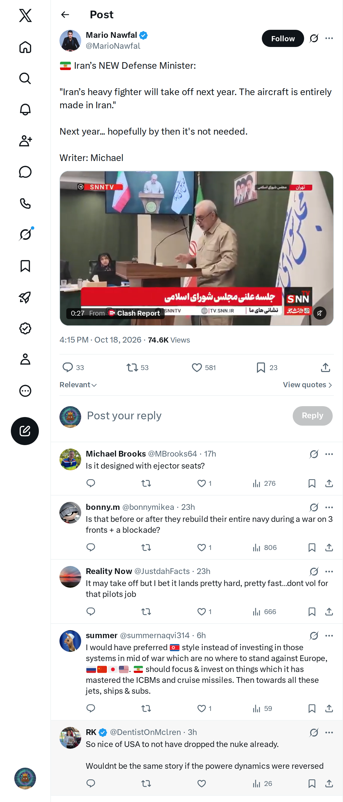 Snapshot 2 of @MarioNawfal's post from 2026-10-18