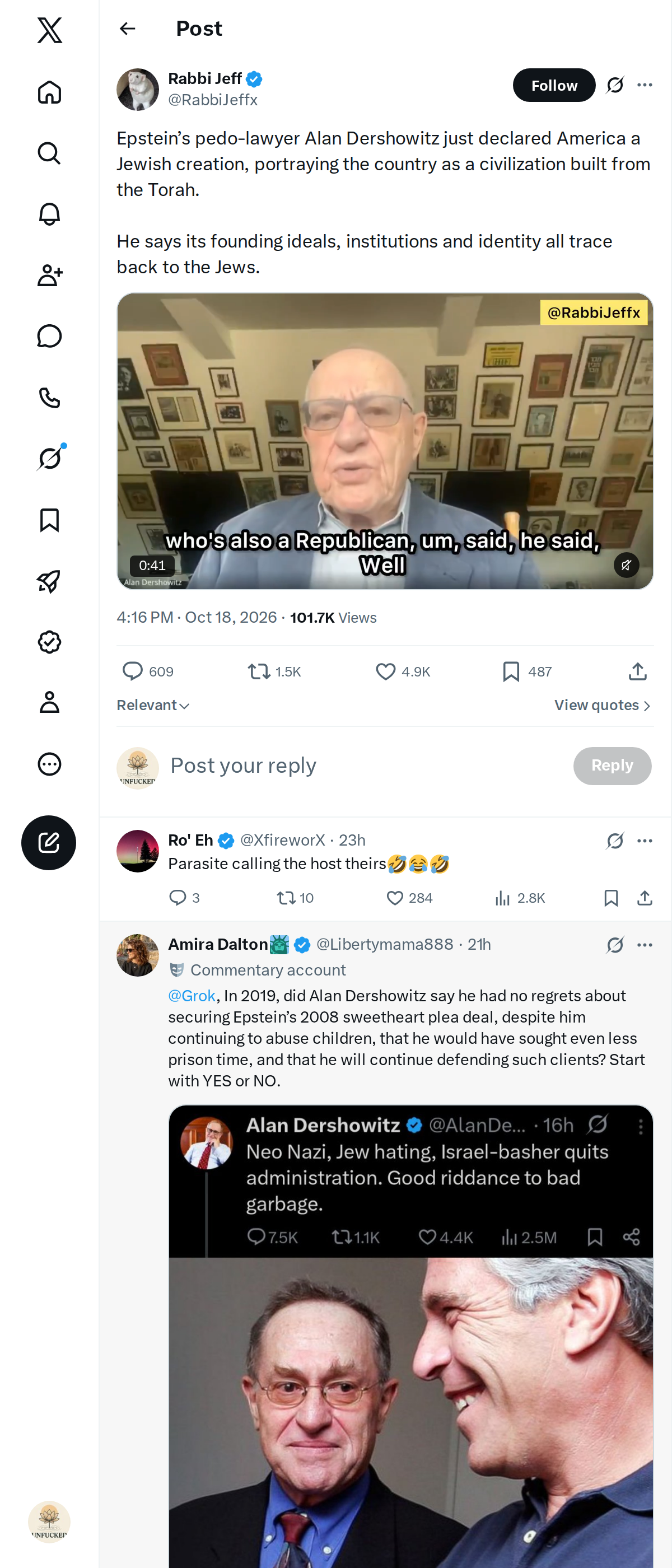 Snapshot 2 of @RabbiJeffx's post from 2026-10-18