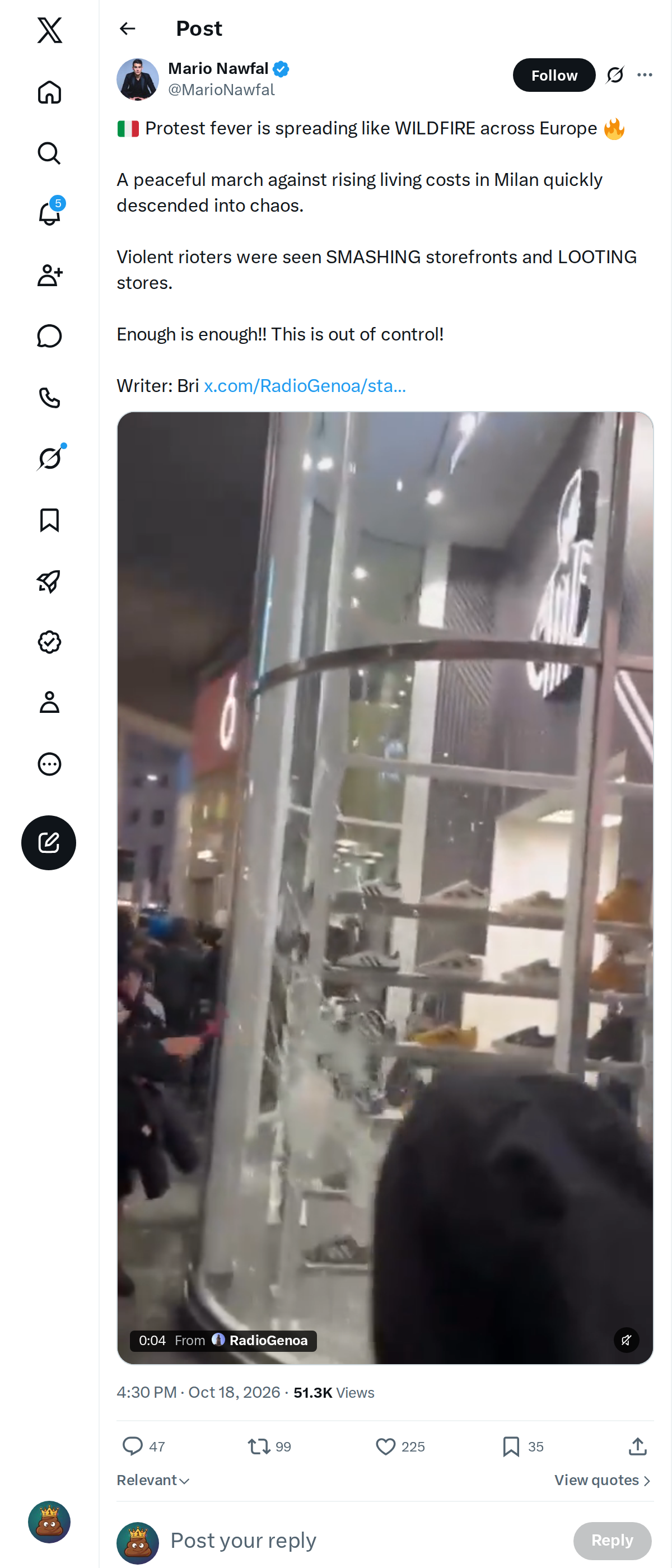 Snapshot 2 of @MarioNawfal's post from 2026-10-18