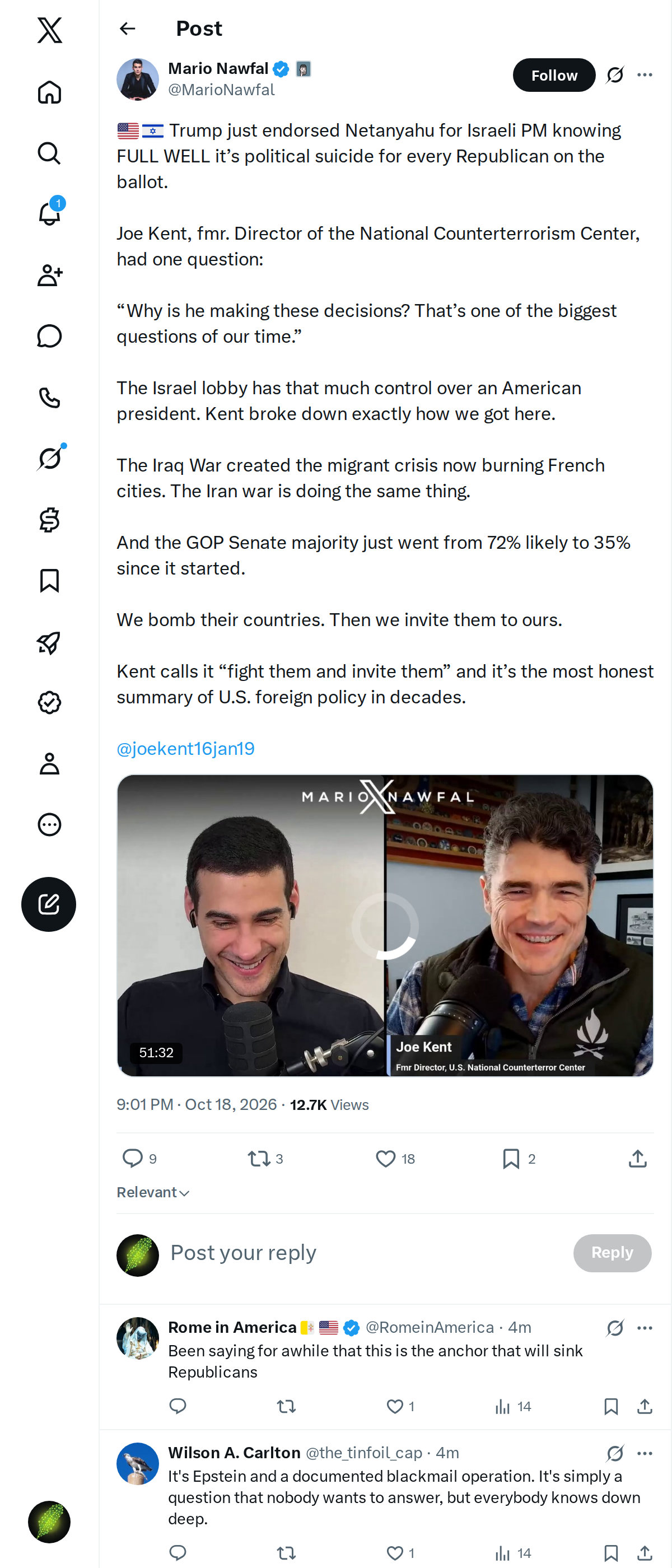 Snapshot 1 of @MarioNawfal's post from 2026-10-18