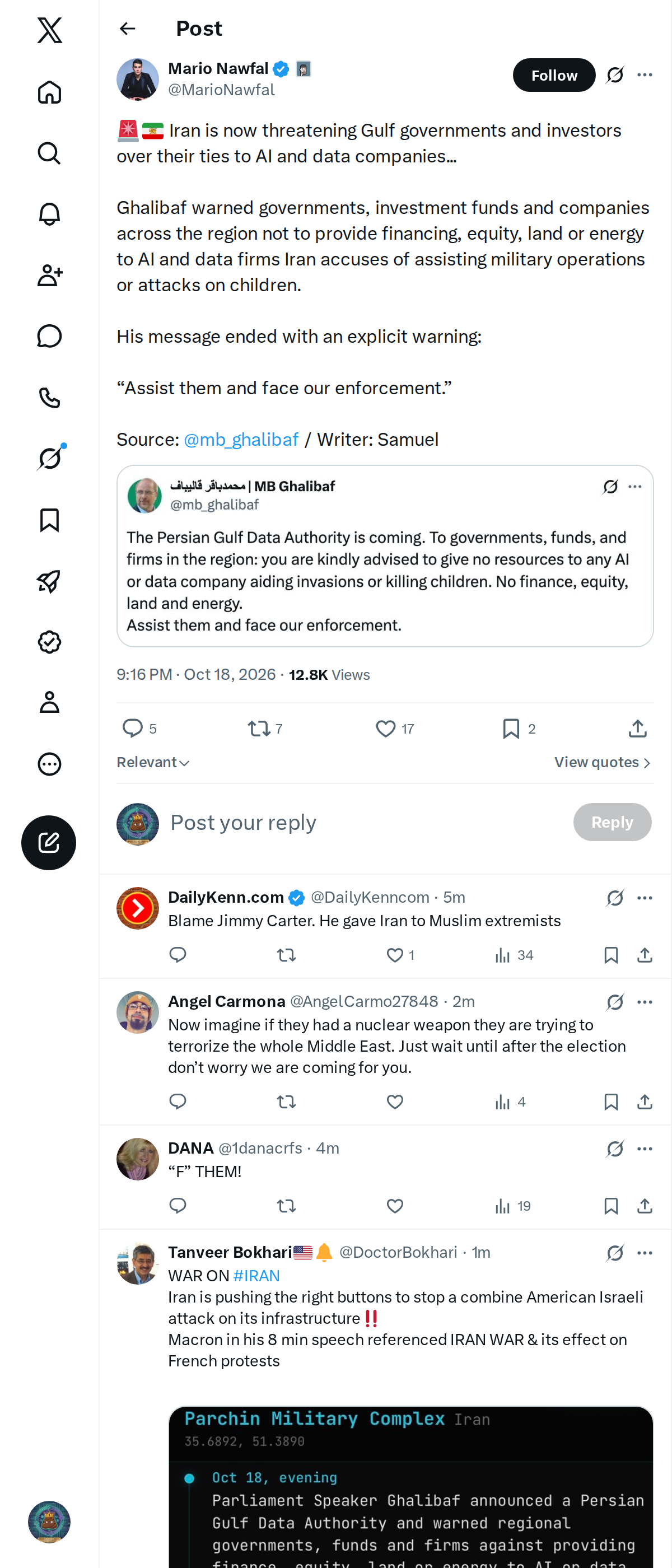 Snapshot 1 of @MarioNawfal's post from 2026-10-18